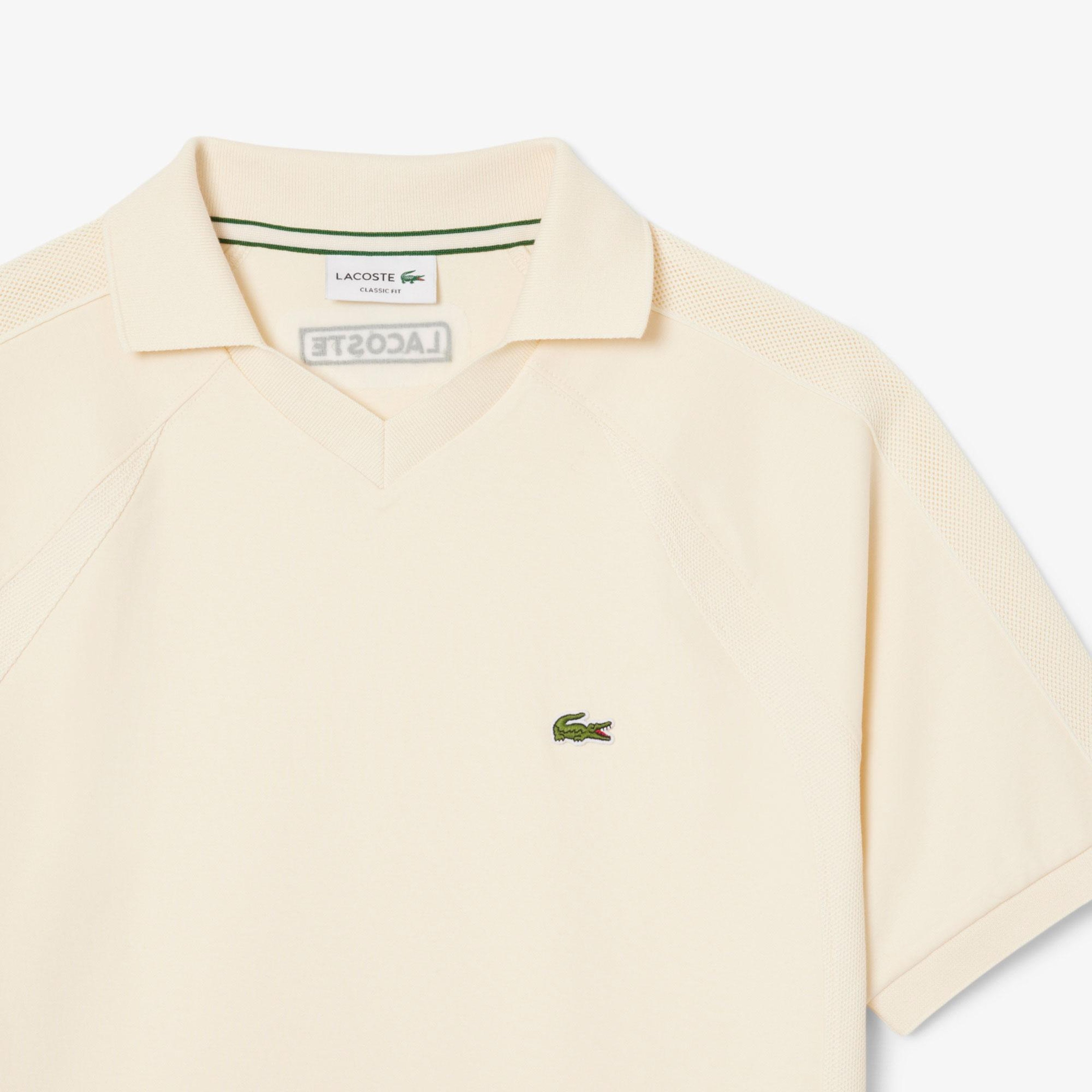 Erkek Classic Fit Organik Pamuk Krem Polo