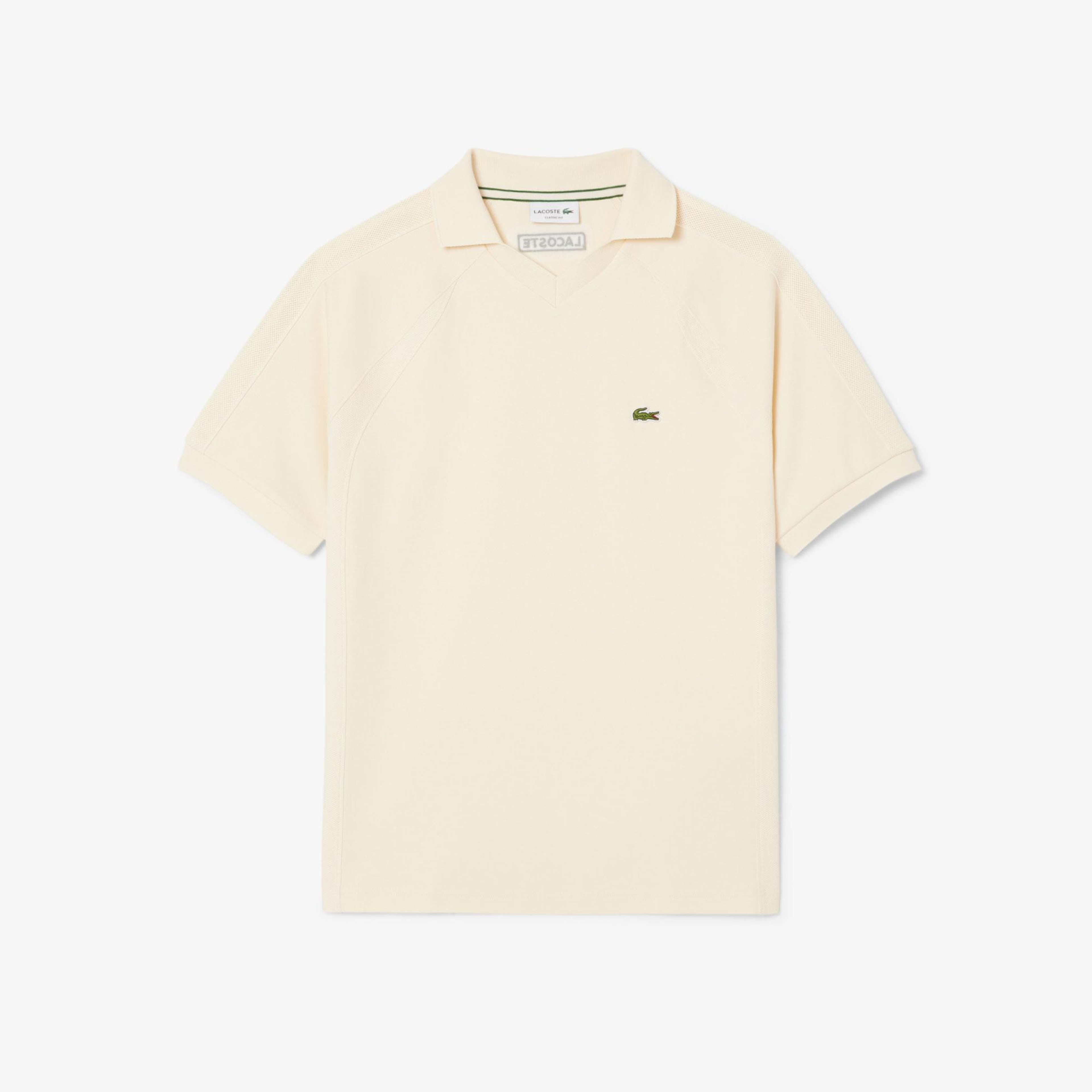 Erkek Classic Fit Organik Pamuk Krem Polo
