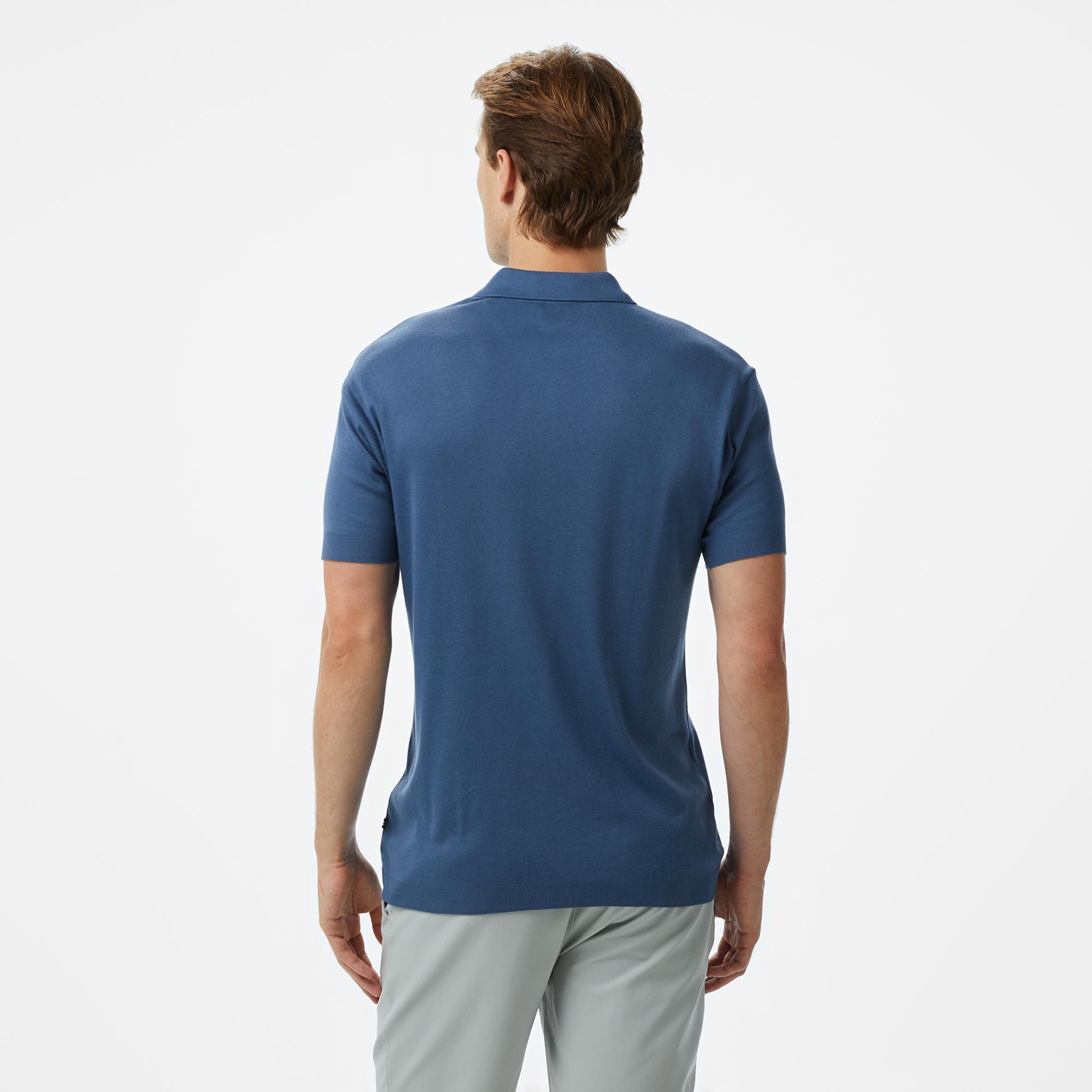 Nautica Erkek Mavi Classic Fit Modal Karışımlı Polo