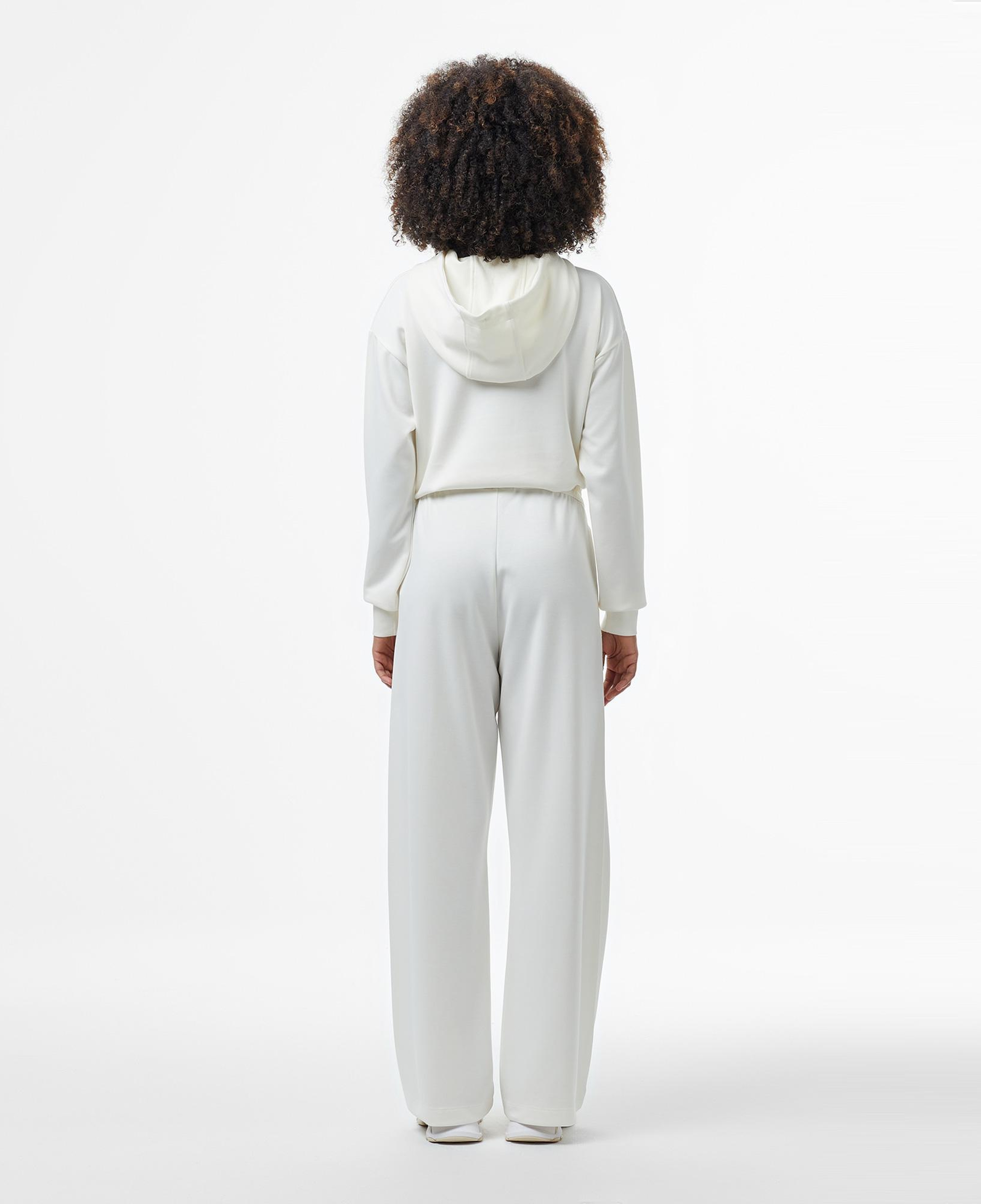 Lacoste Kadın Loose Fit Beyaz Modal Karışımlı Eşofman Altı