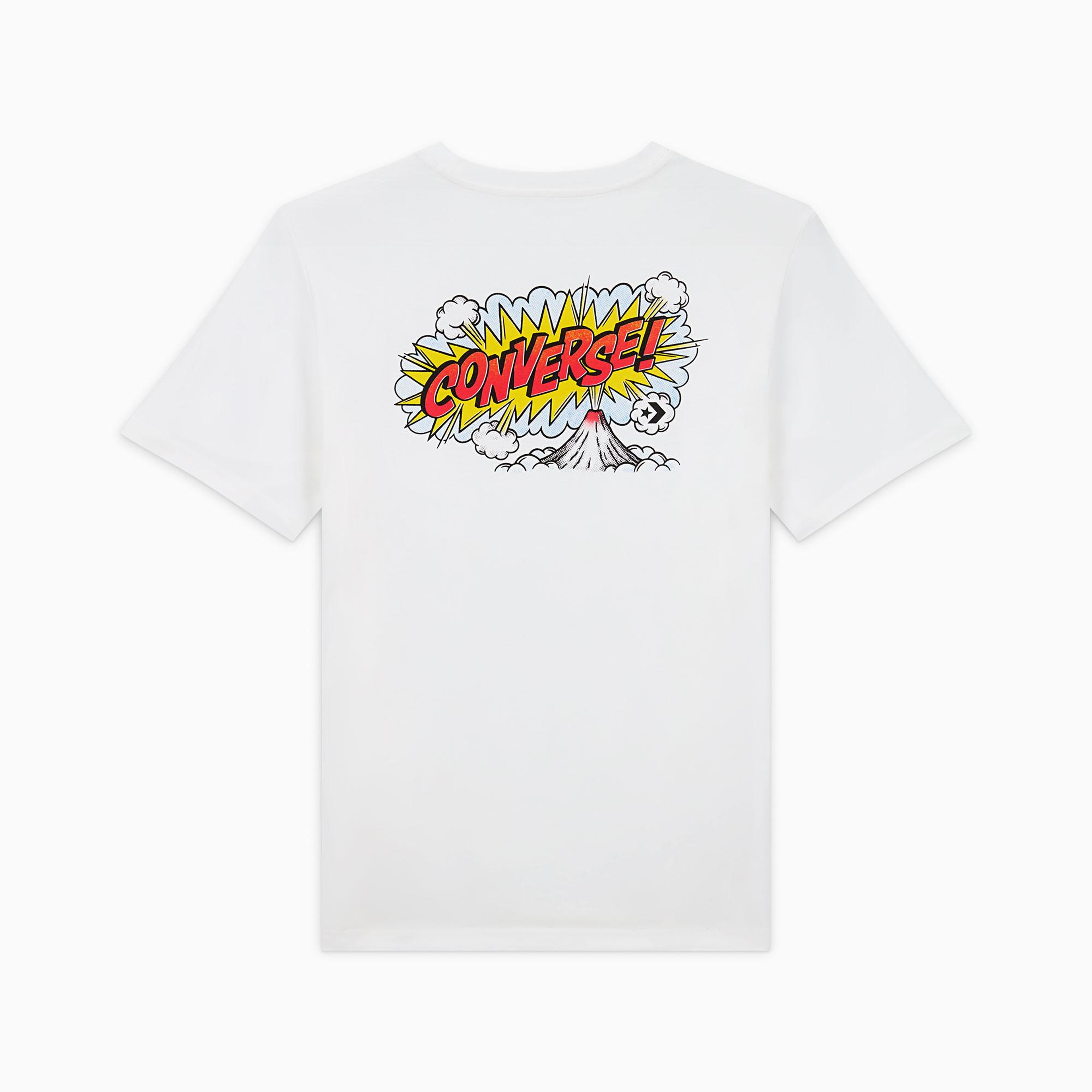 Converse Classic Erkek Grafik Baskılı Beyaz T-Shirt