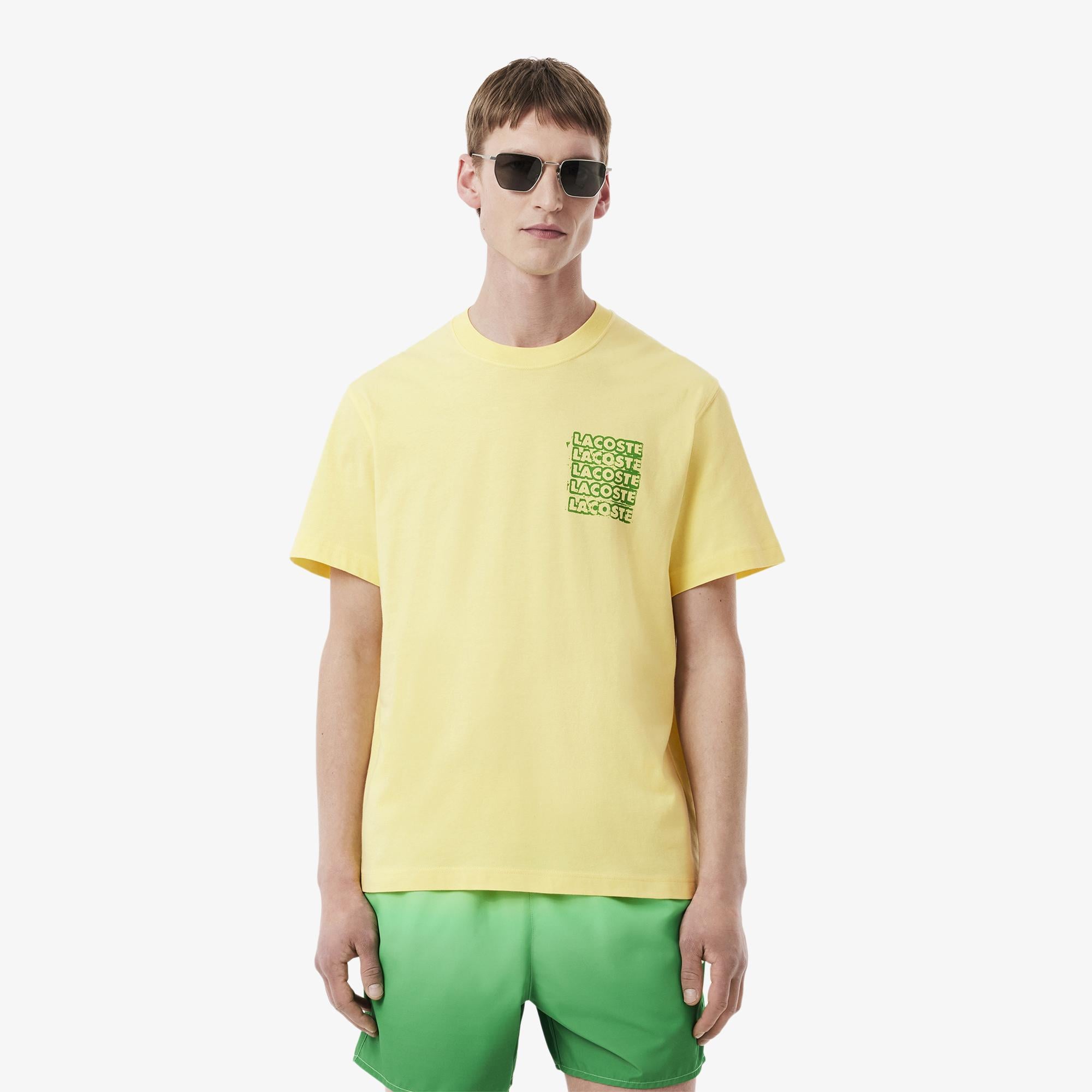 Lacoste Classic Fit Erkek Sarı T-Shirt