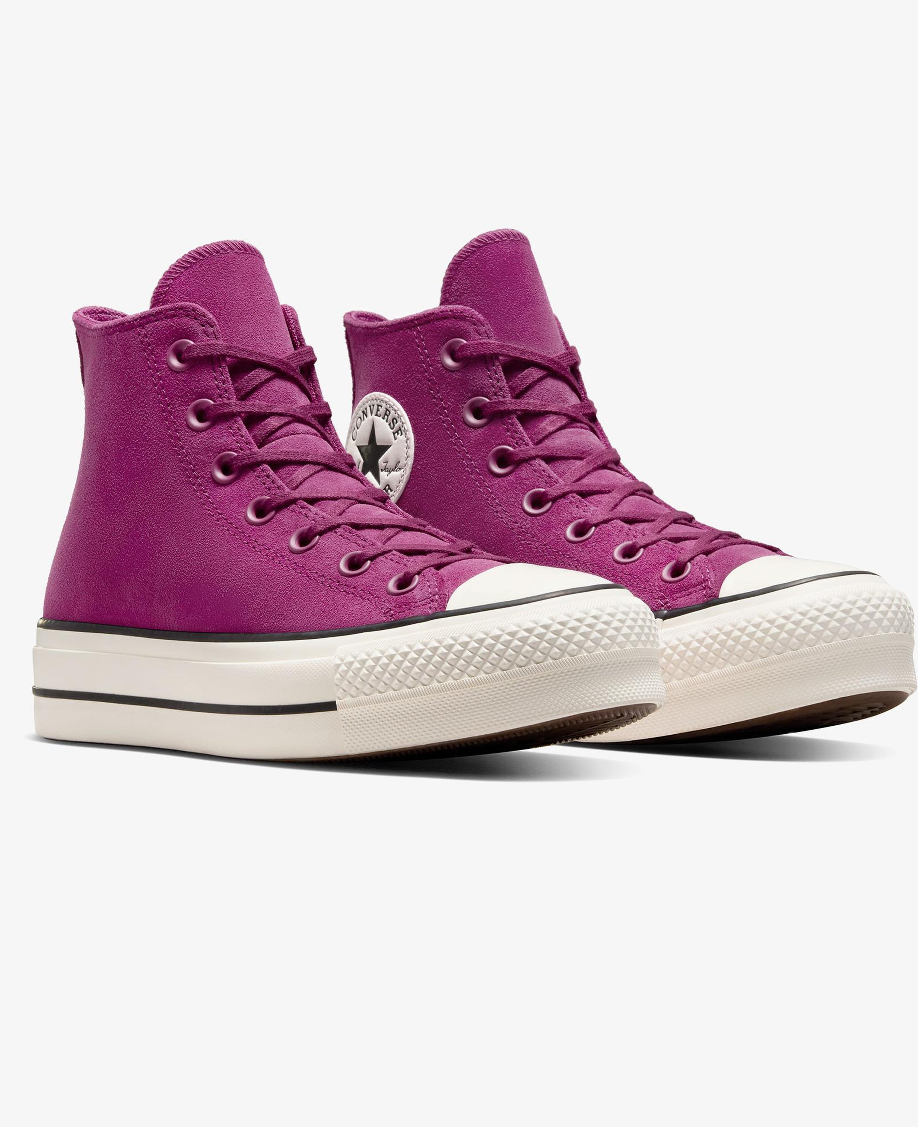 Converse Chuck Taylor All Star Lift Unisex Mor Süet Platform Deri Sneaker