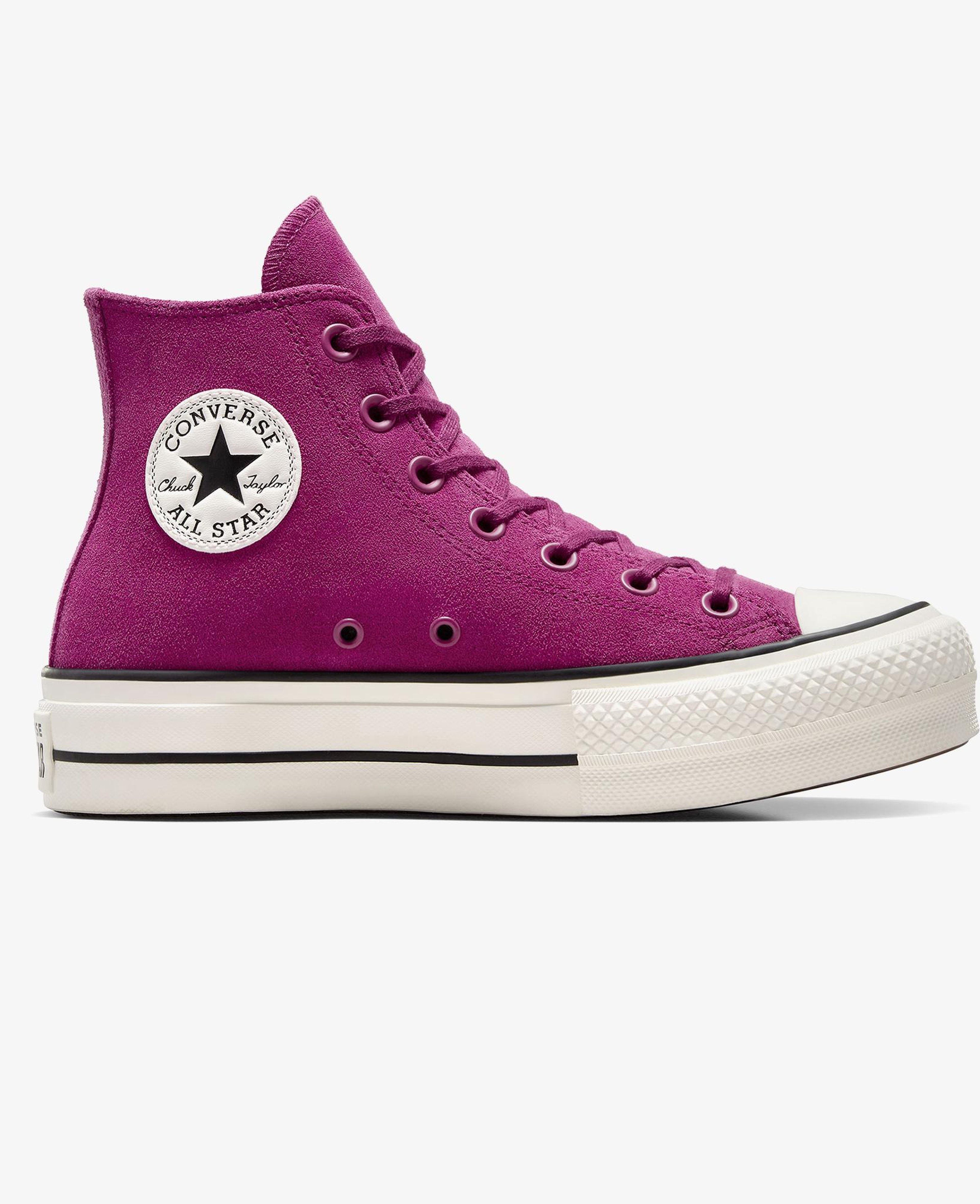 Converse Chuck Taylor All Star Lift Unisex Mor Süet Platform Deri Sneaker