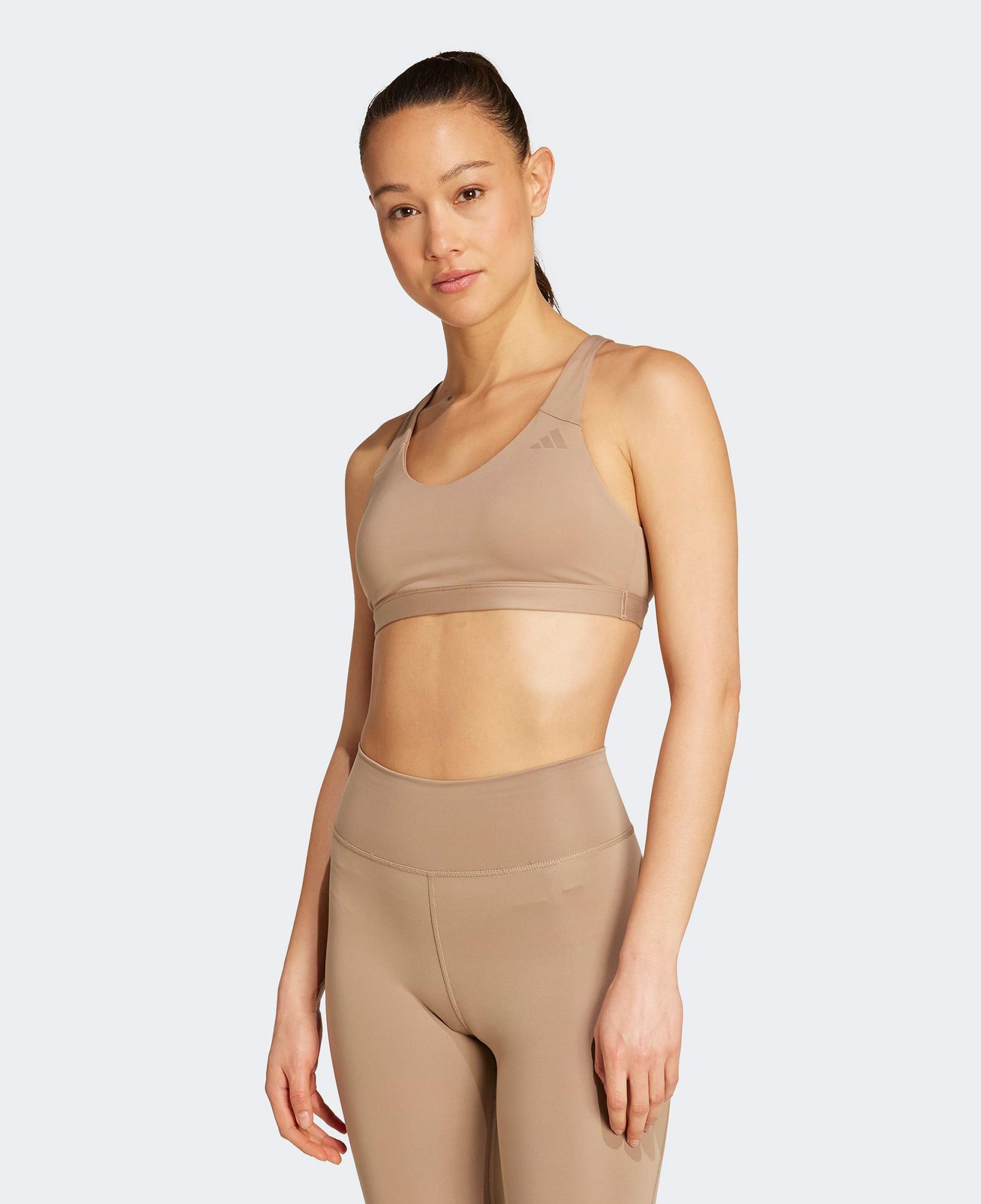 adidas All Me Essentials Orta Destekli Kadın Kahverengi Antrenman Bra