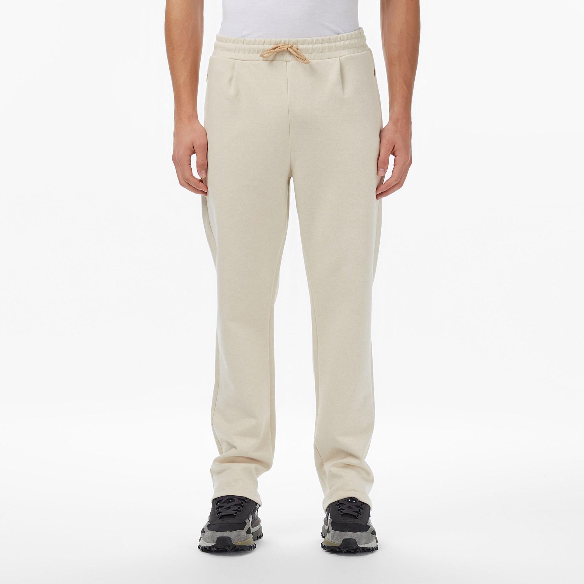 Lacoste Erkek Regular Fit Monogram Krem Eşofman Altı