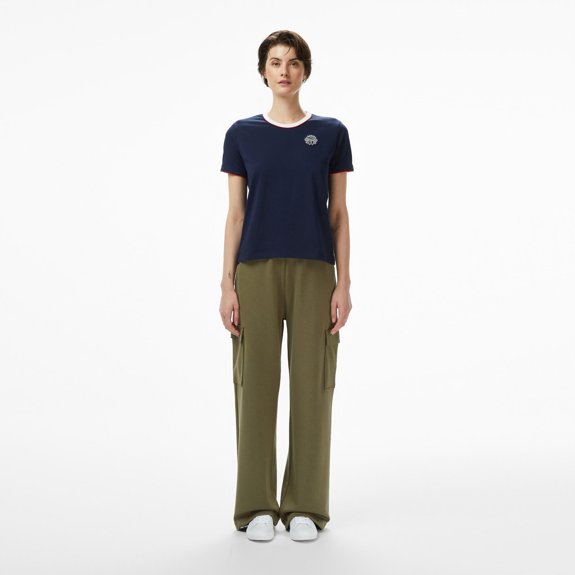 Lacoste Kadın Relaxed Fit Haki Modal Karışımlı Eşofman Altı