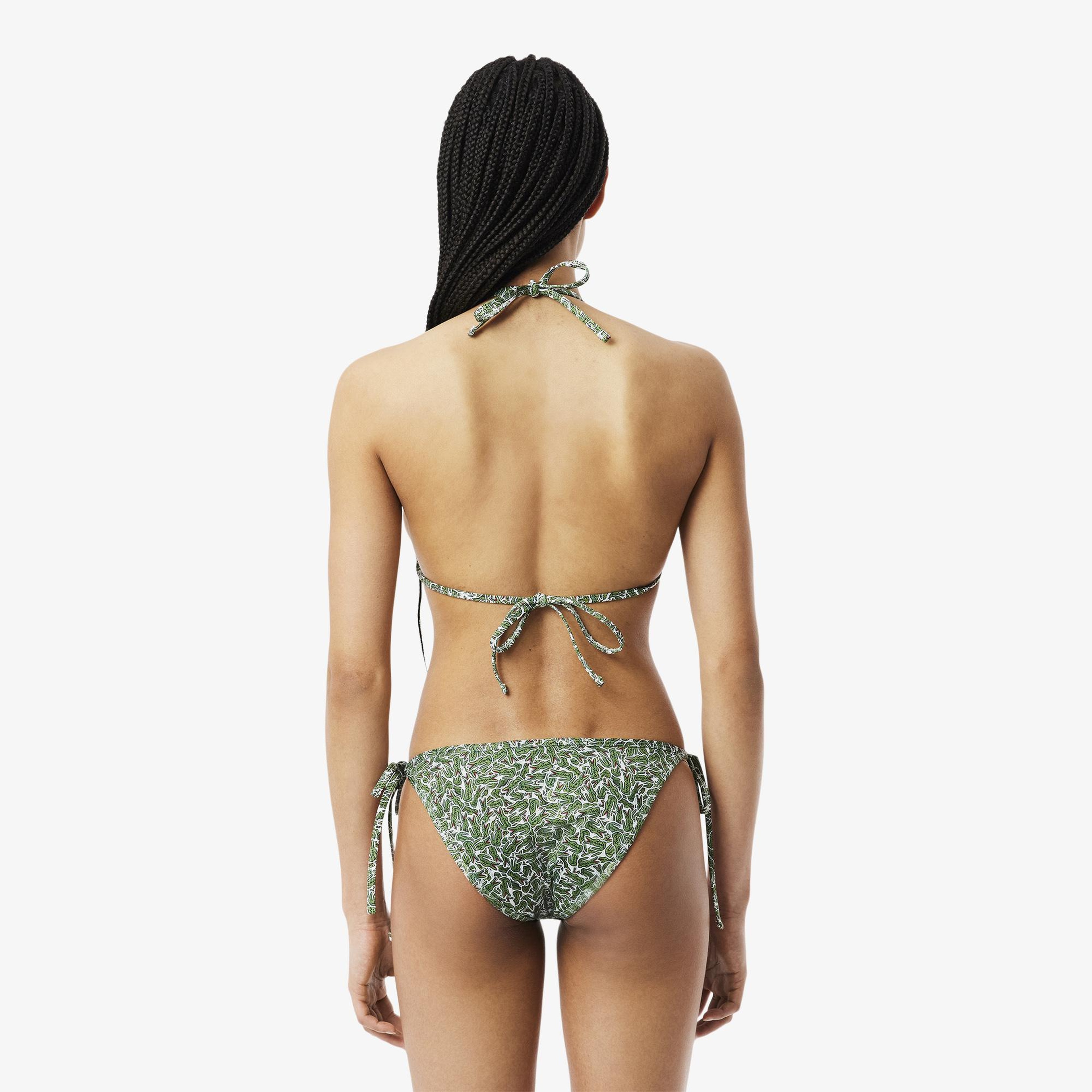 Lacoste Kadın Baskılı Yeşil Bikini Üstü