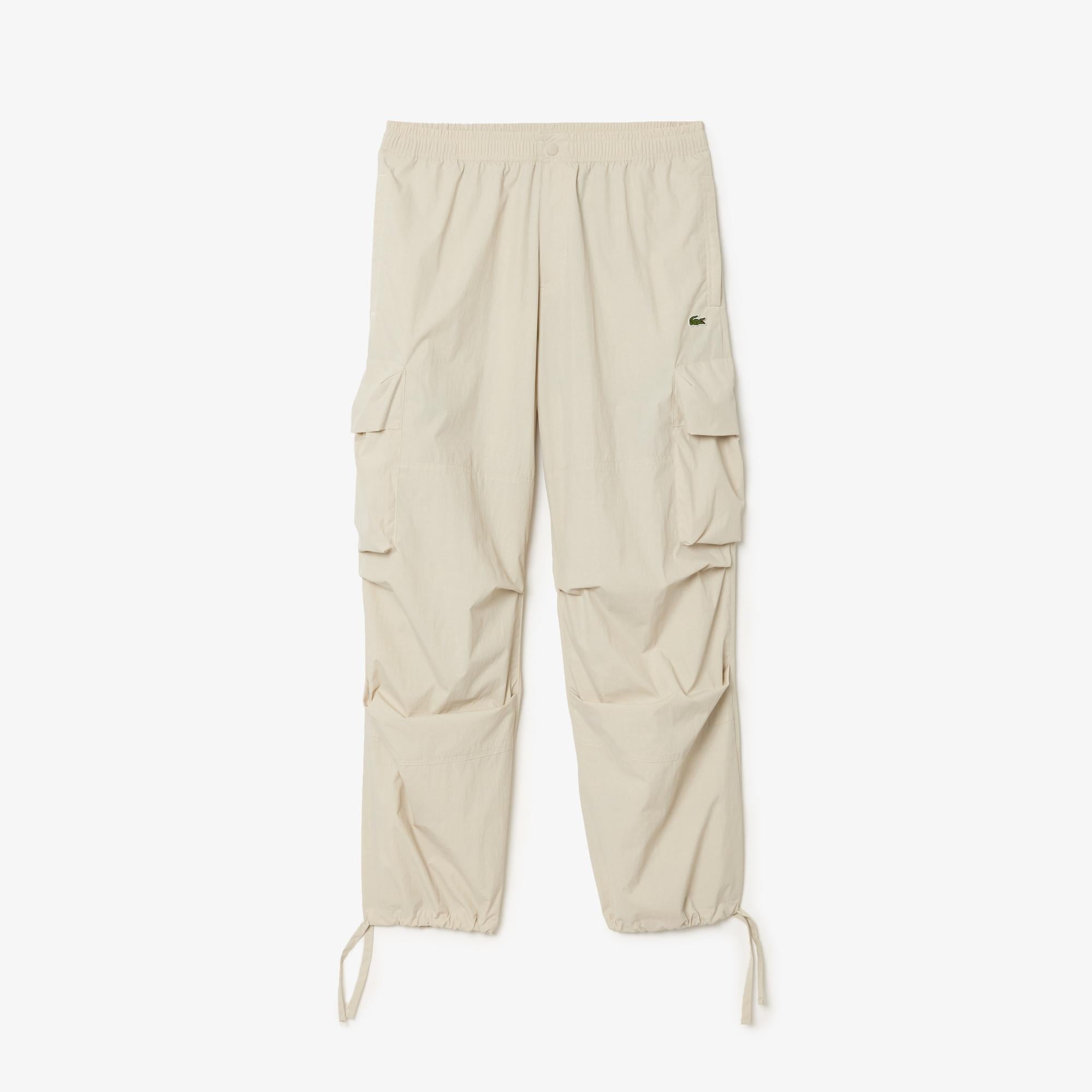 Erkek Regular Fit Krem Kargo Pantolon