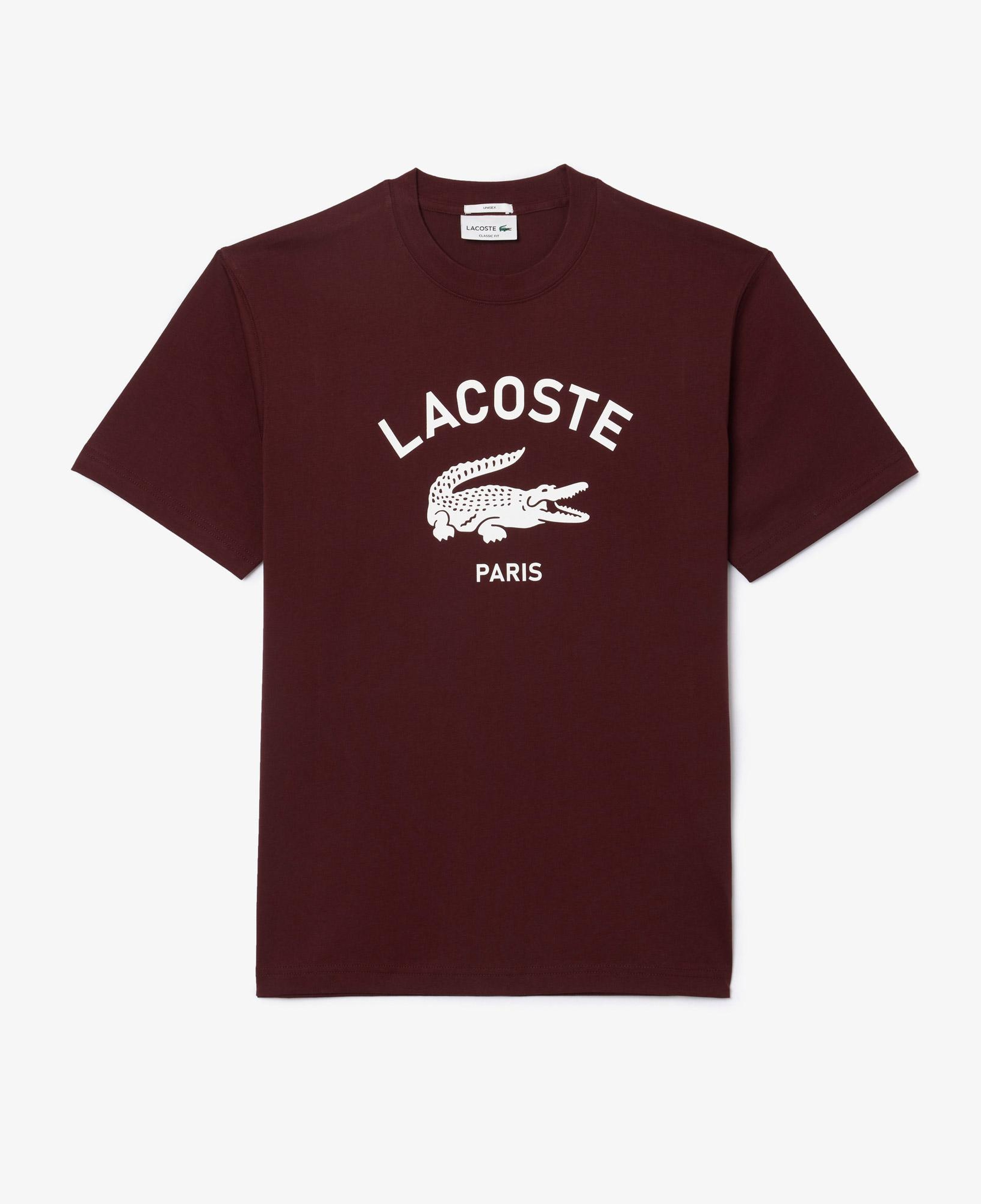 Unisex Regular Fit Bisiklet Yaka Bordo T-Shirt