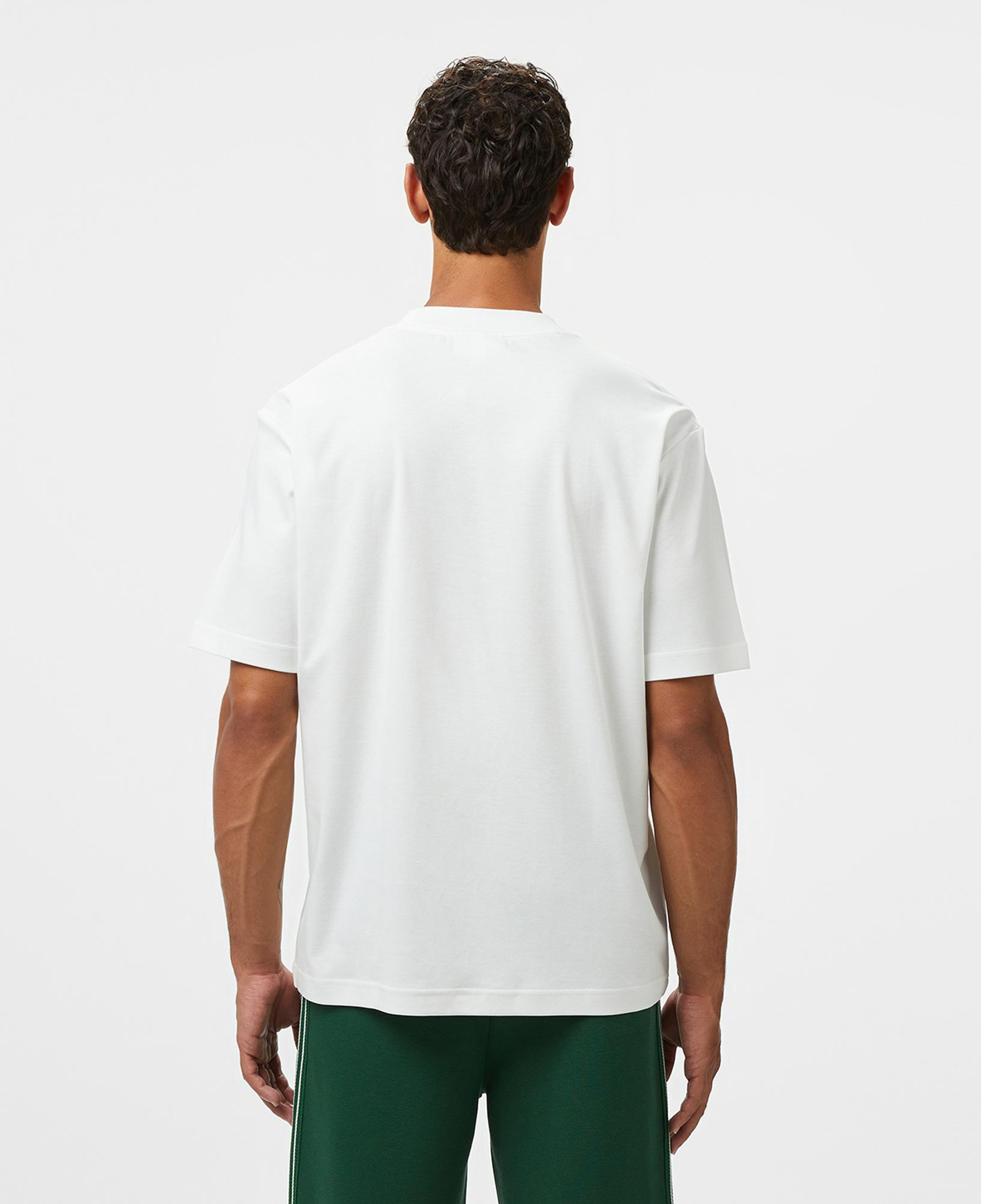 Erkek Bisiklet Yaka Baskılı Beyaz Modal Karışımlı T-Shirt
