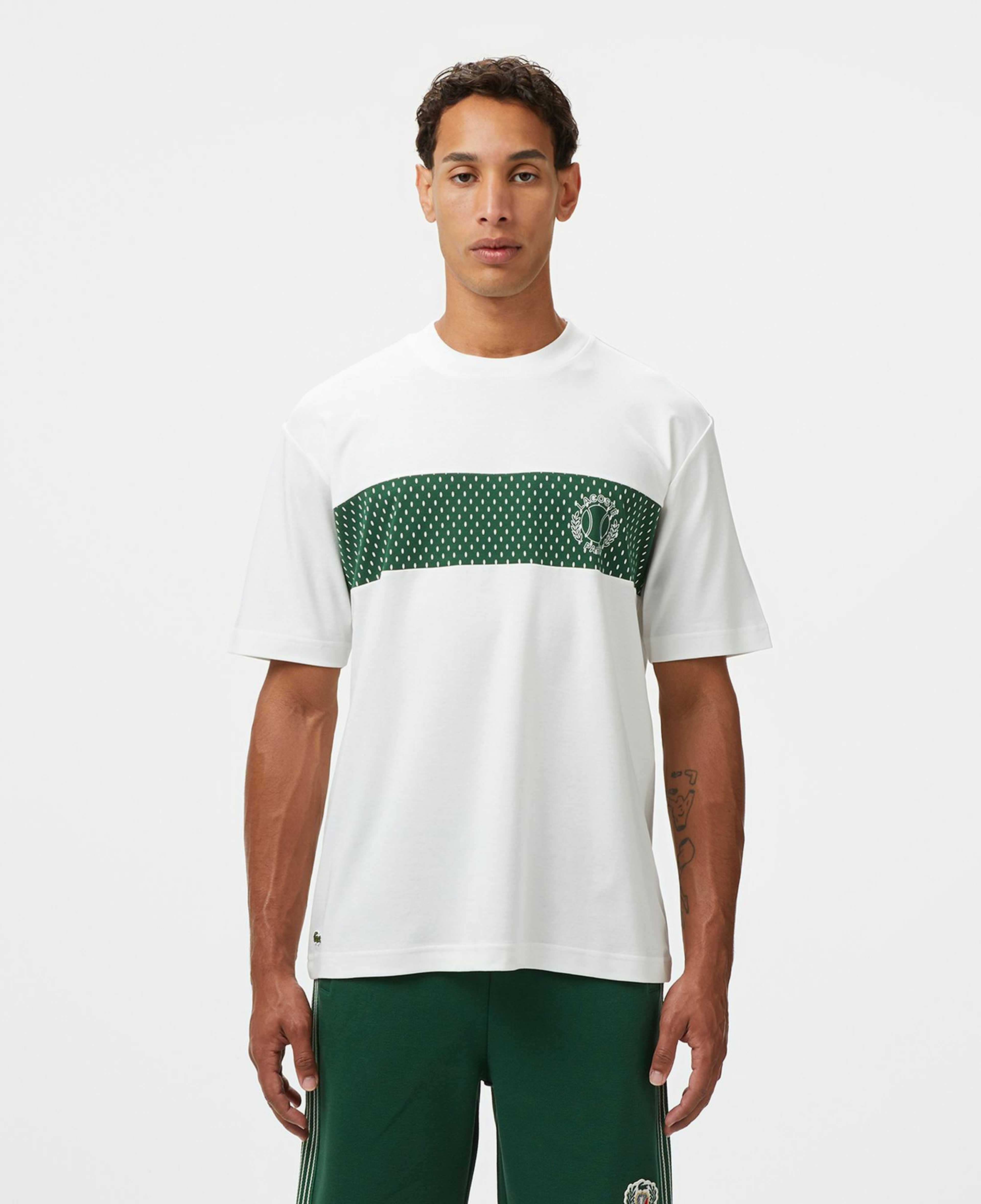 Erkek Bisiklet Yaka Baskılı Beyaz Modal Karışımlı T-Shirt