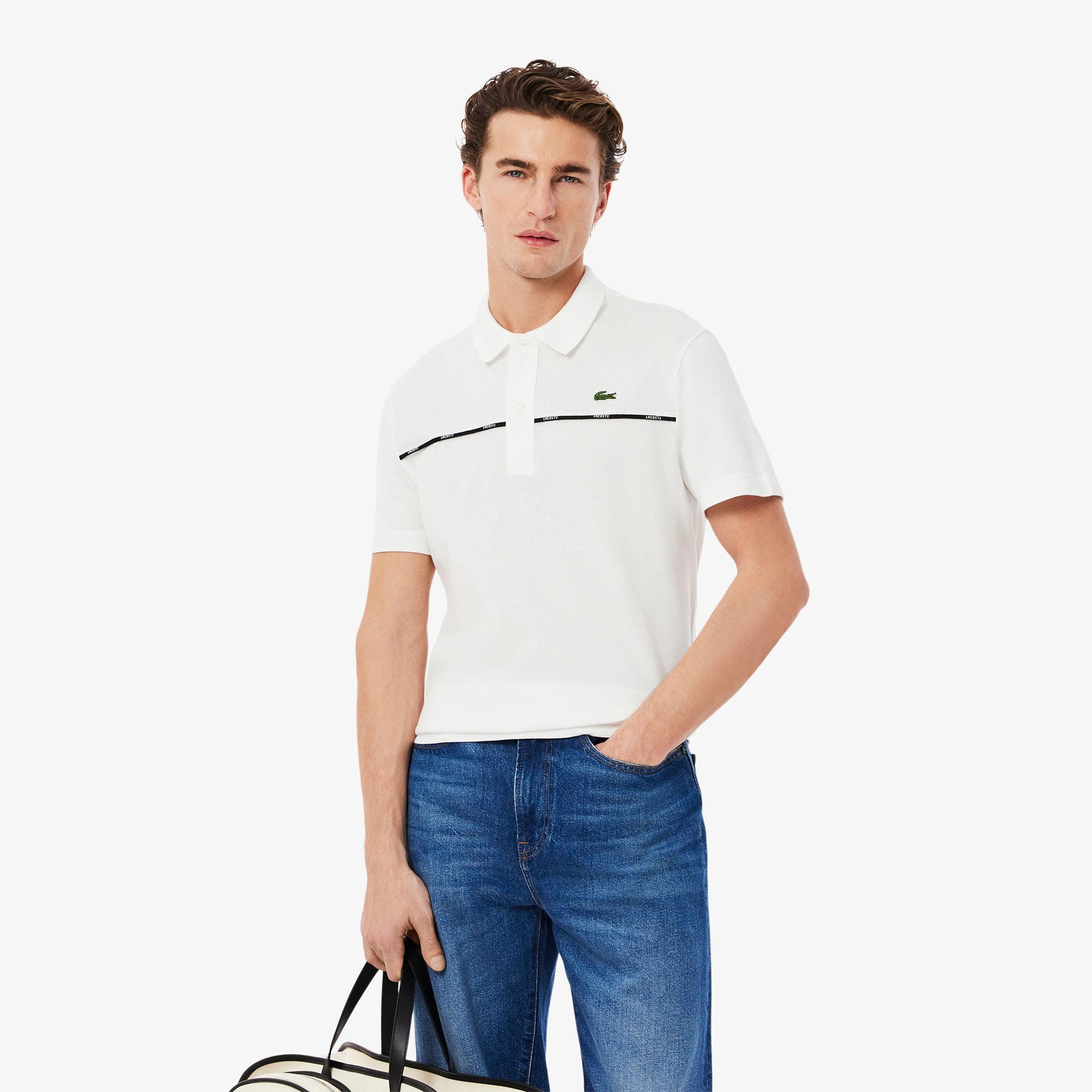 L.12.12 Erkek Classic Fit Beyaz Polo