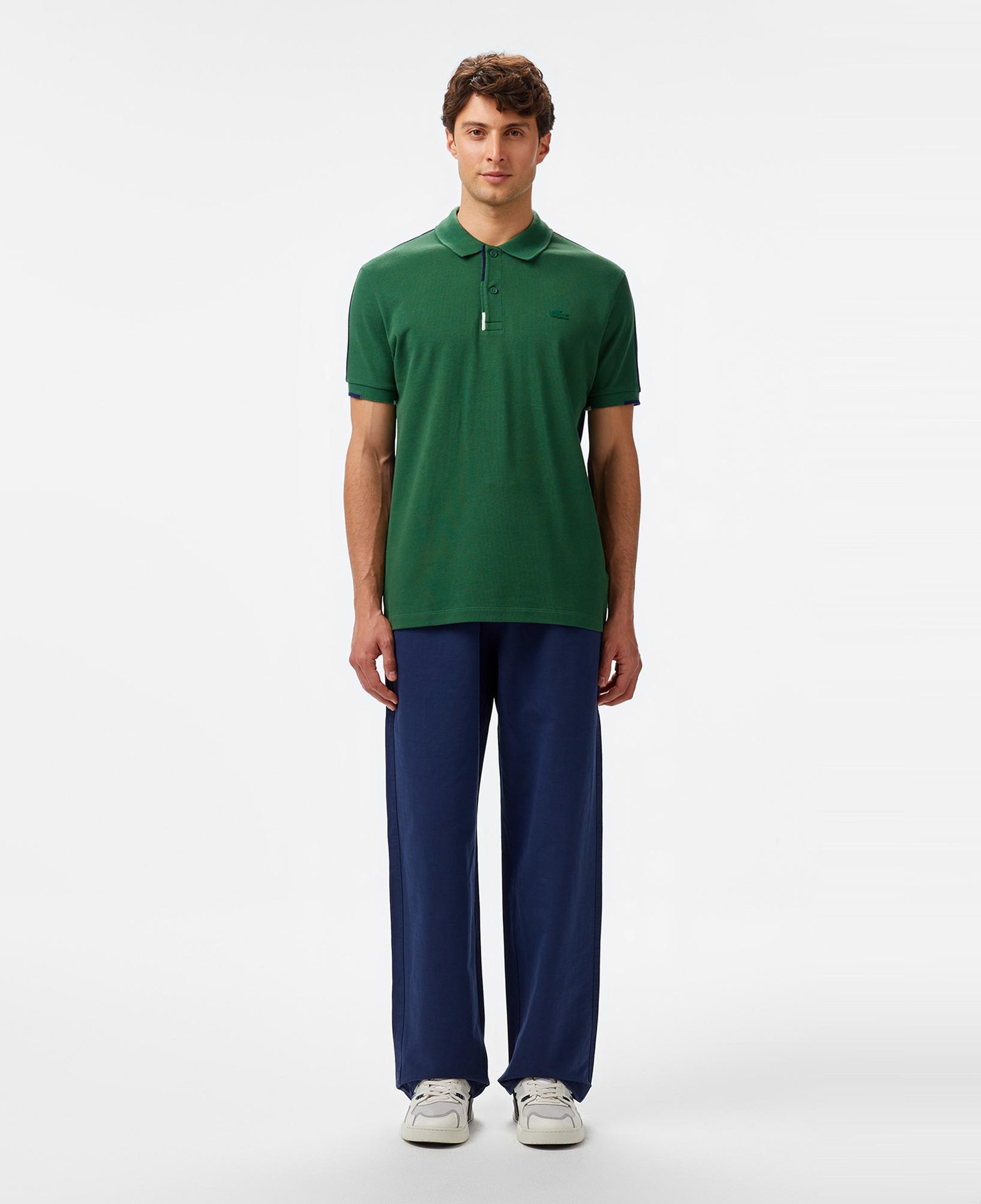 Erkek Regular Fit Renk Bloklu Yeşil Polo