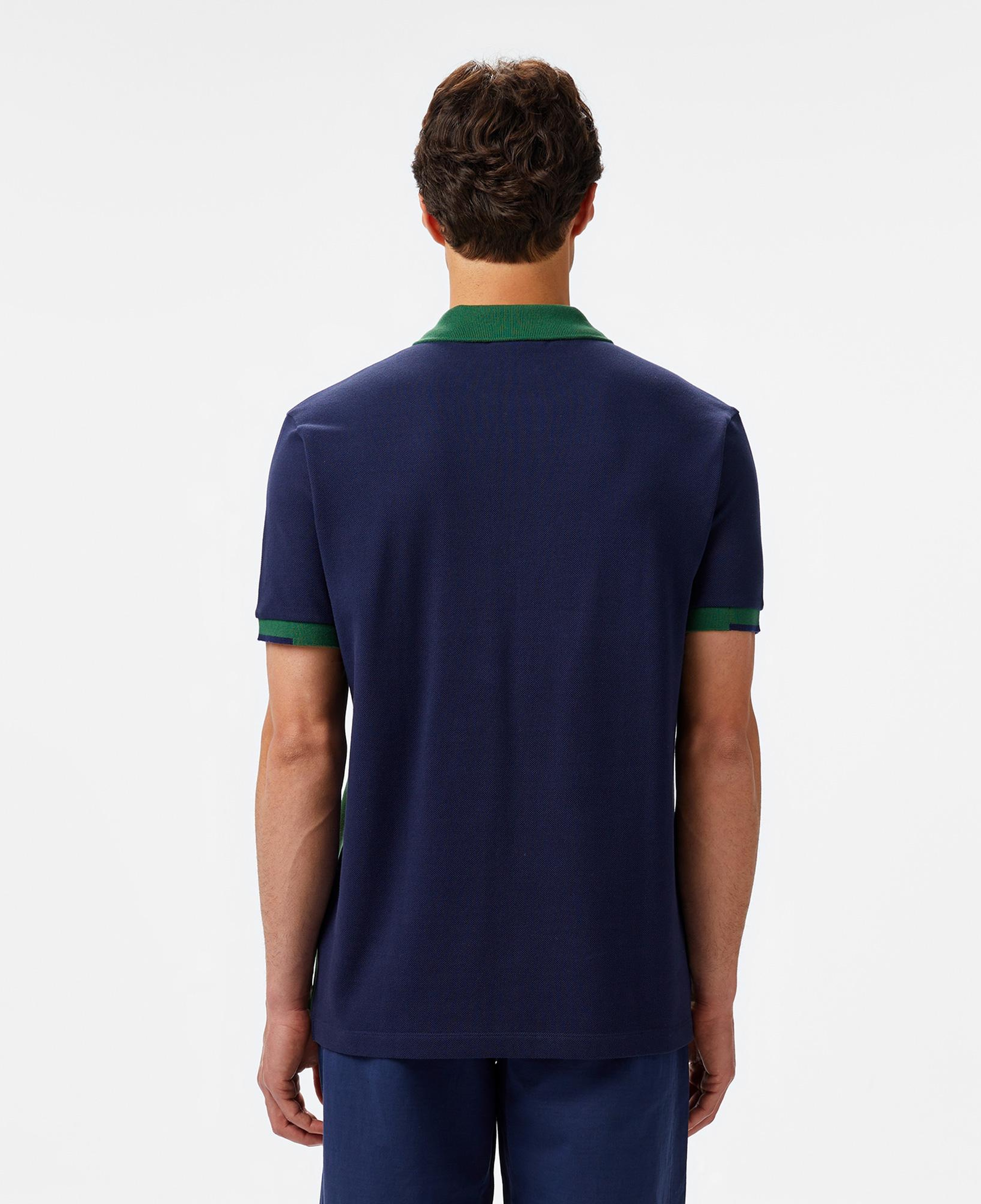 Erkek Regular Fit Renk Bloklu Yeşil Polo