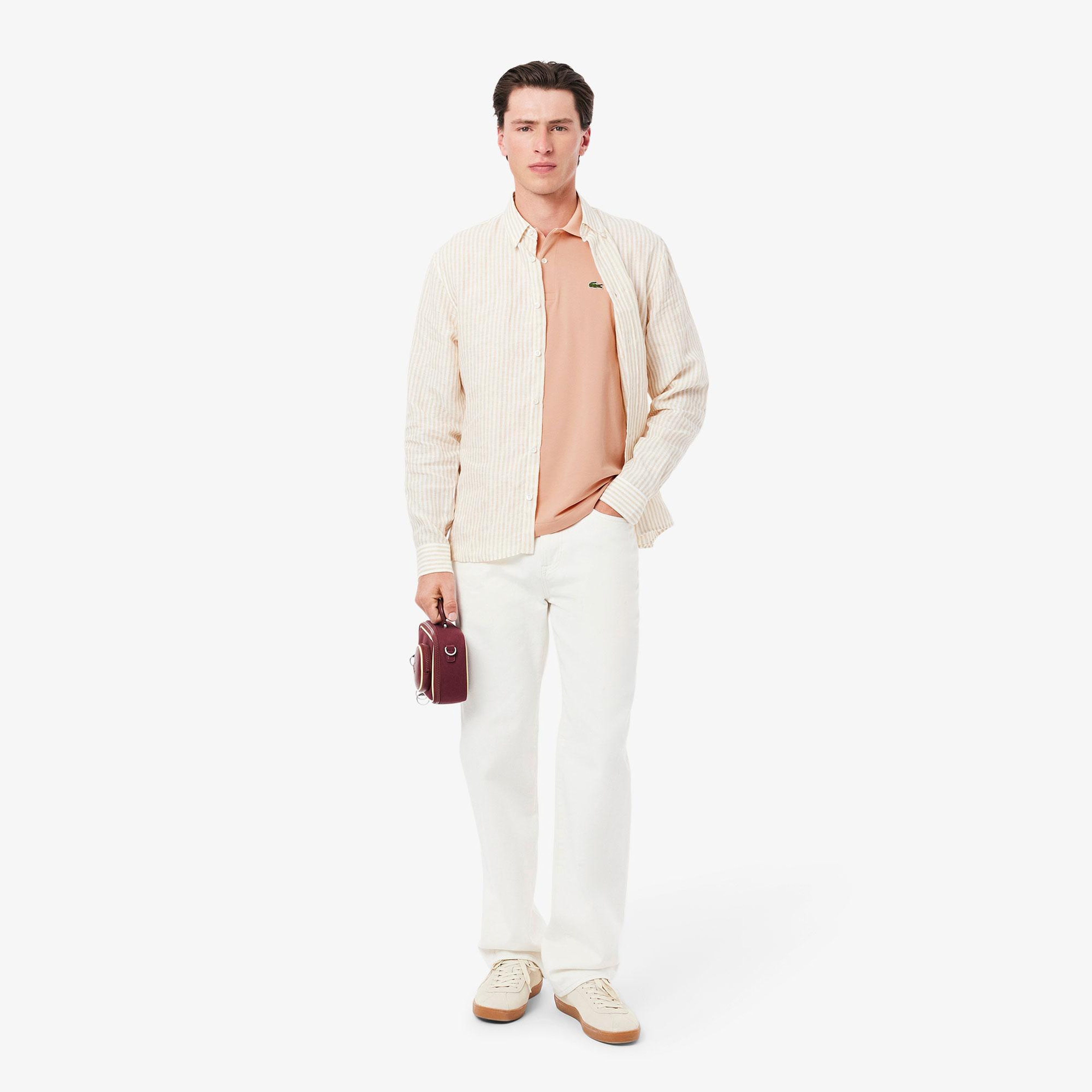 L.12.12 Light Erkek Classic Fit Pembe Polo