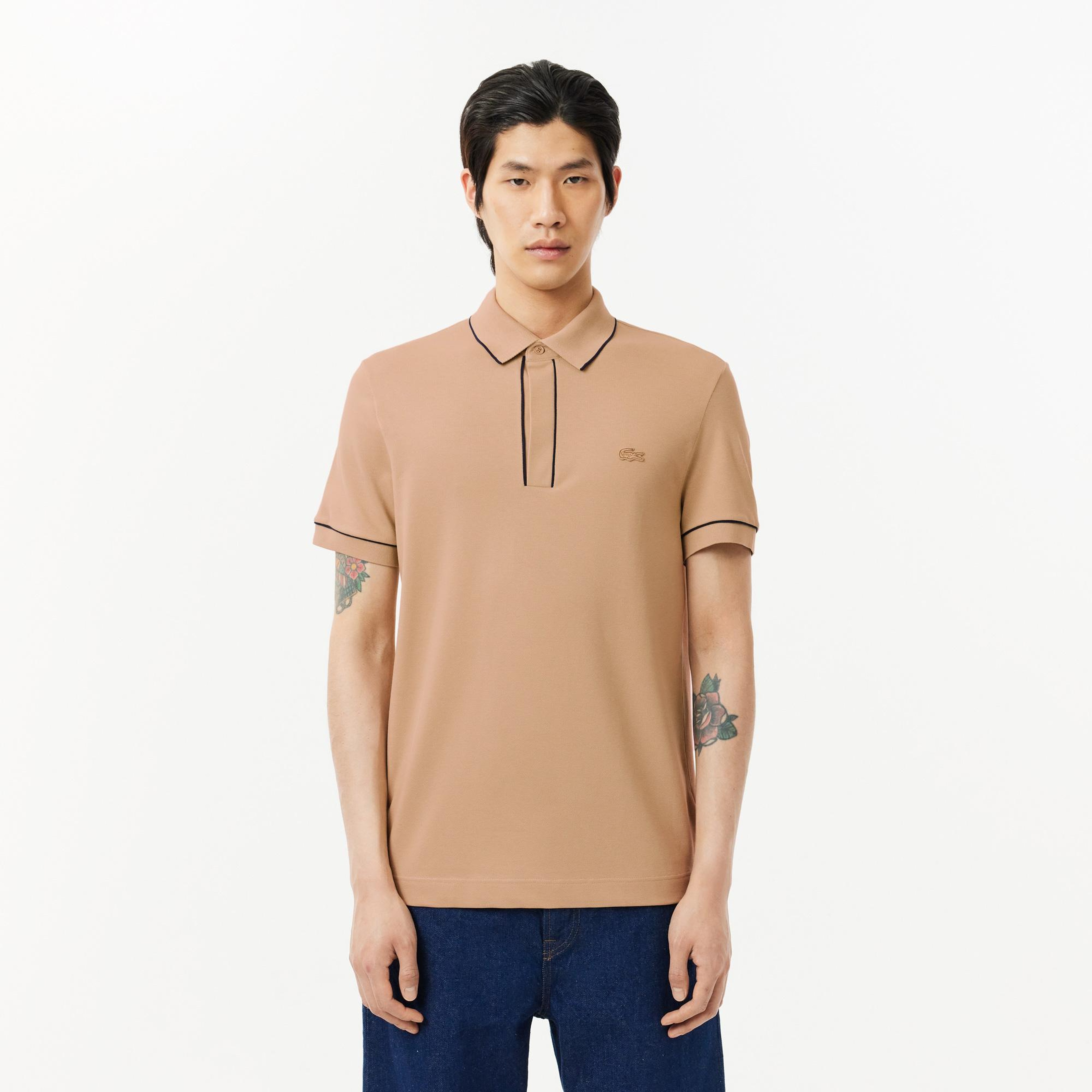 Erkek Regular Fit Organik Pamuk Bej Paris Polo