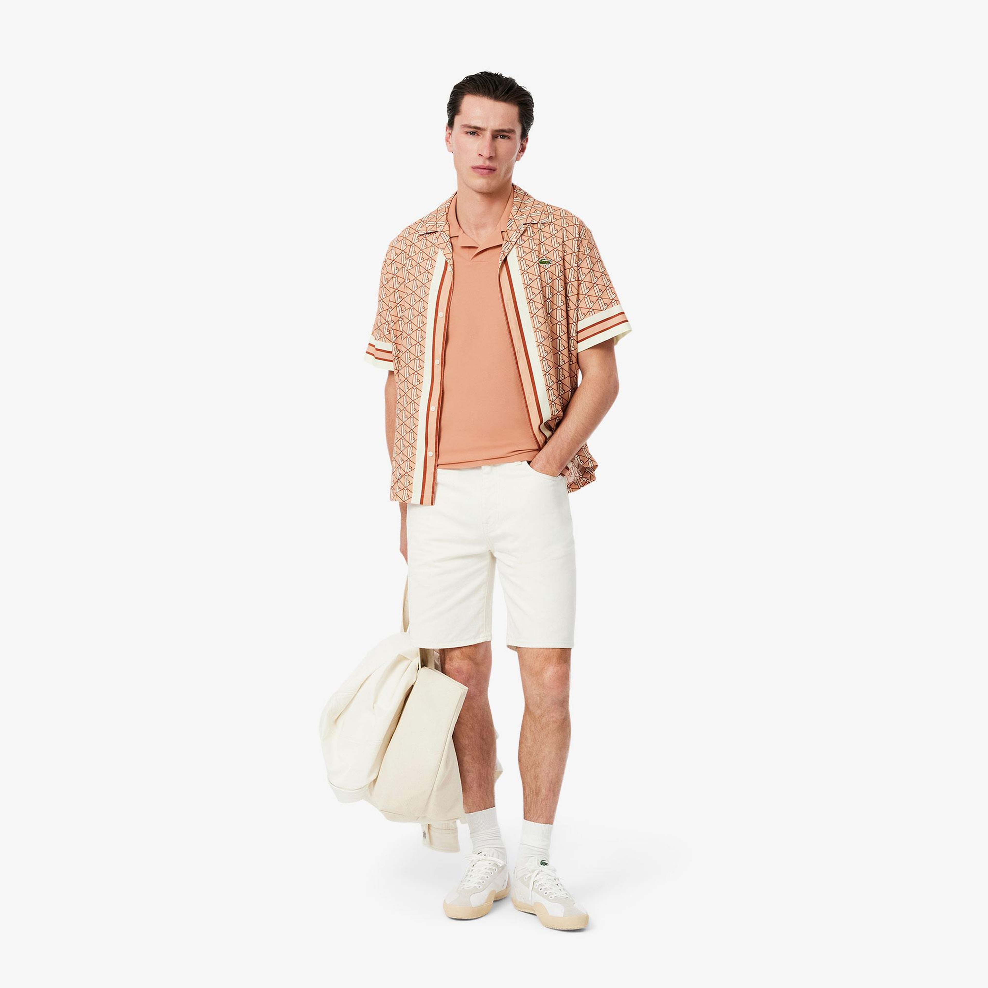 Erkek Classic Fit Pembe Paris Polo