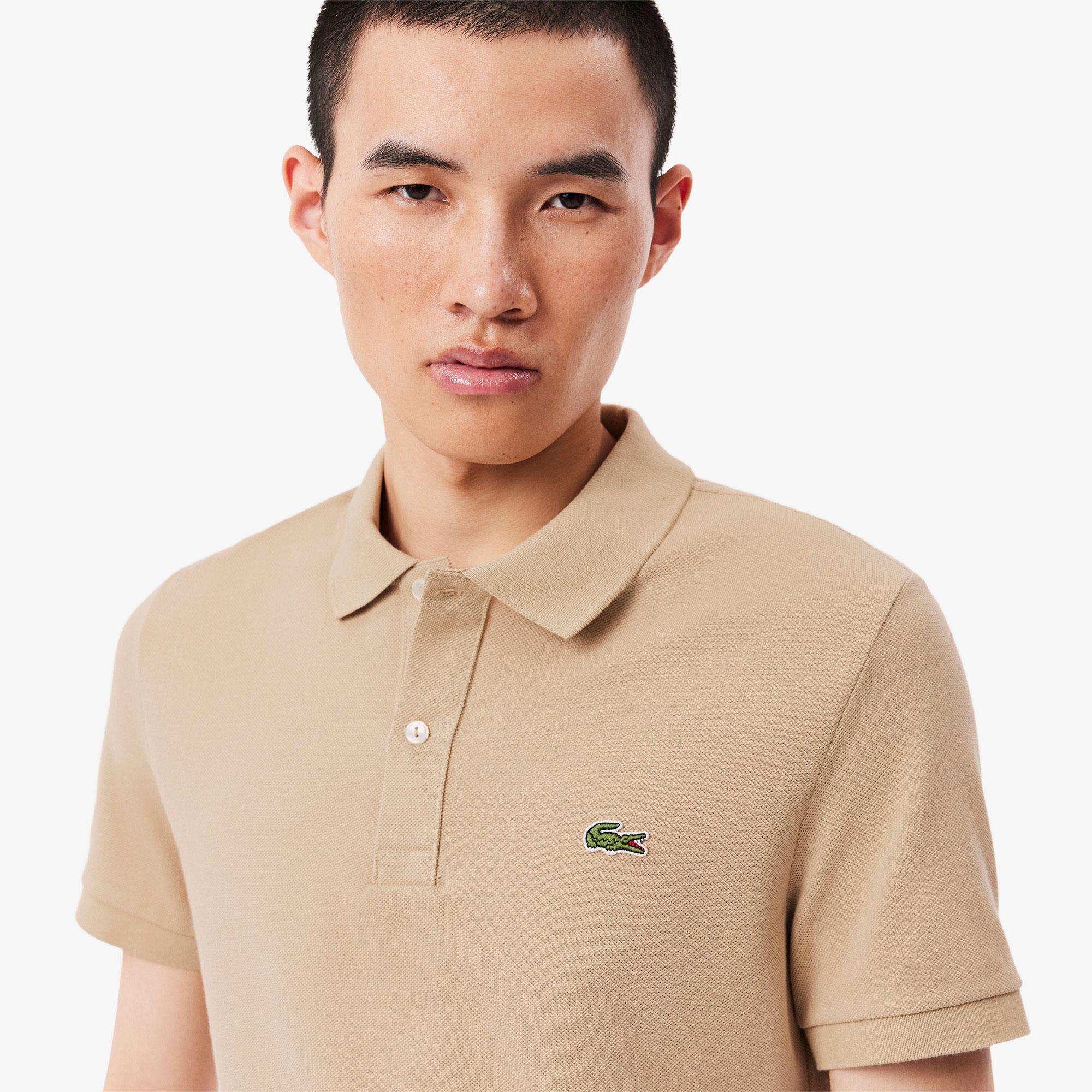 L.12.12 Erkek Slim Fit Bej Polo