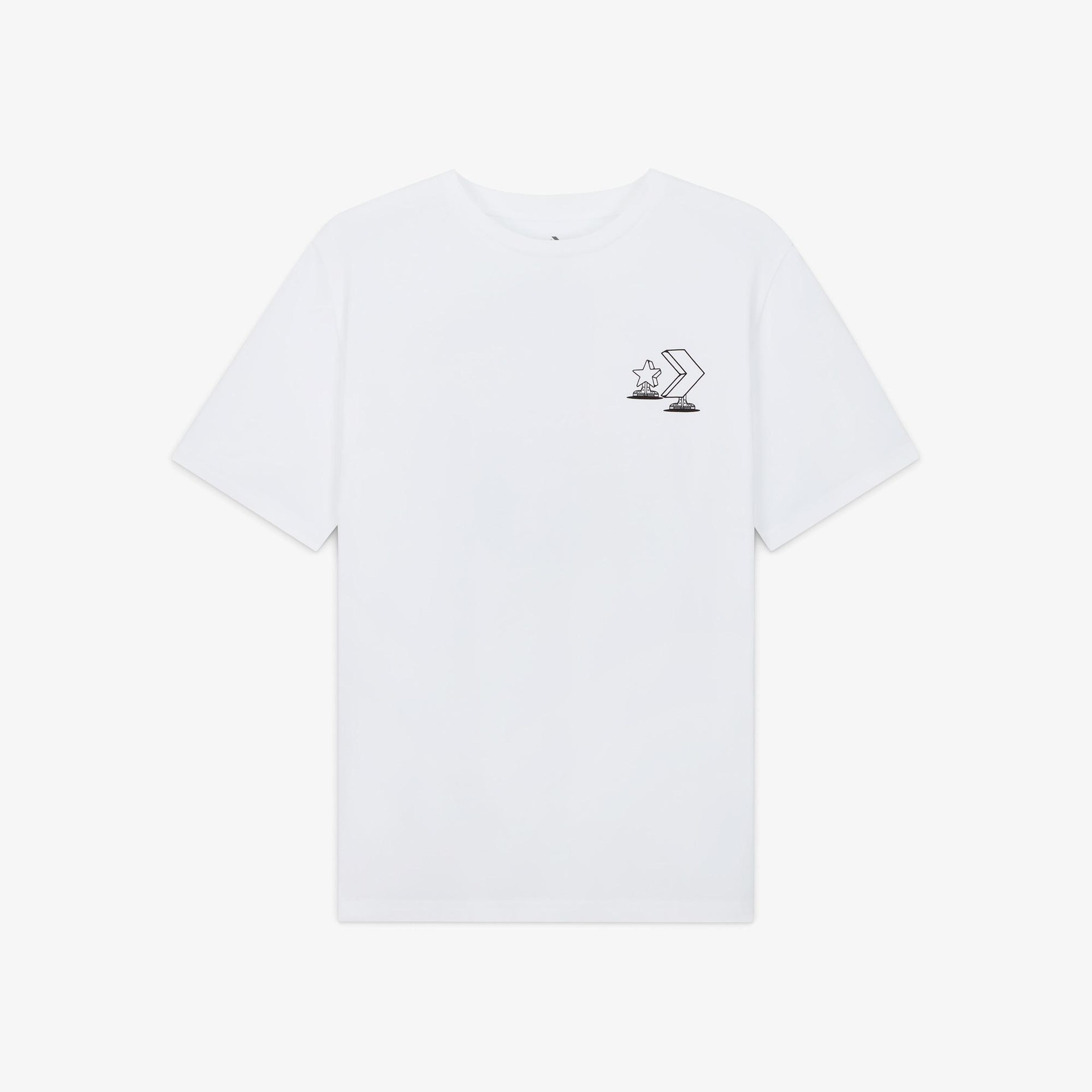 Converse Skateboarding Star Chevron Erkek Beyaz T-Shirt
