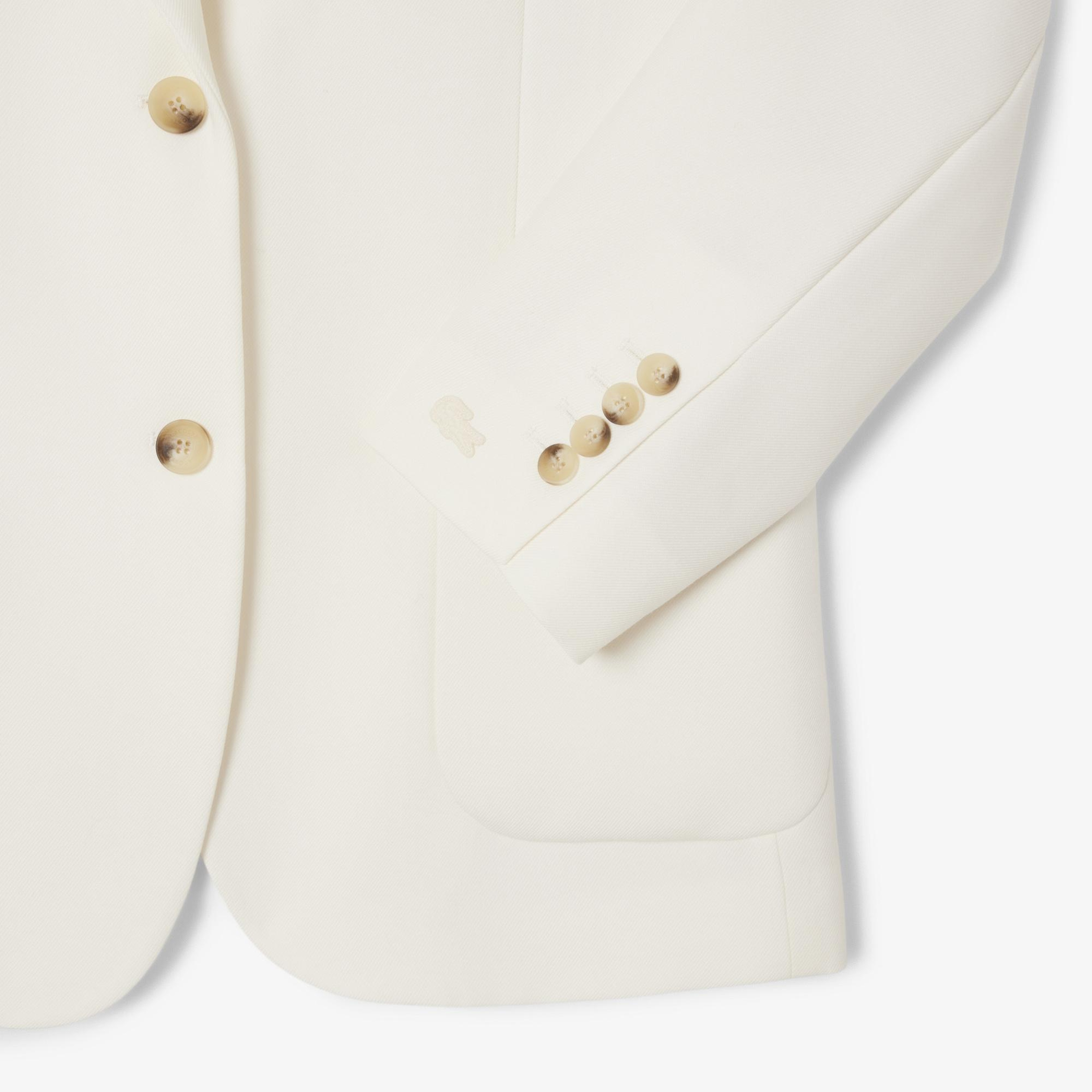 Lacoste Kadın Relaxed Fit Krem Yün Karışımlı Blazer