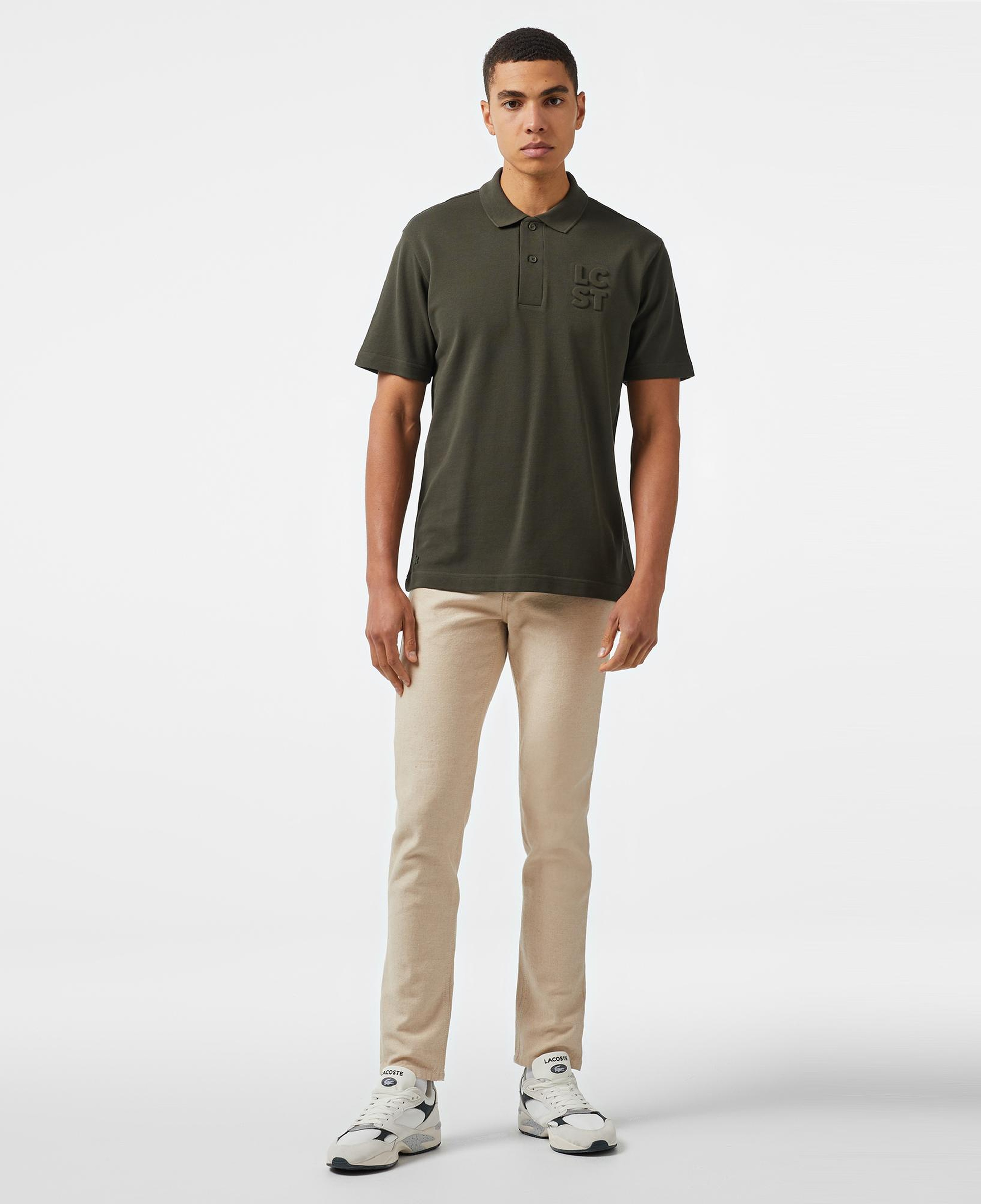 Erkek Relaxed Fit Haki Polo