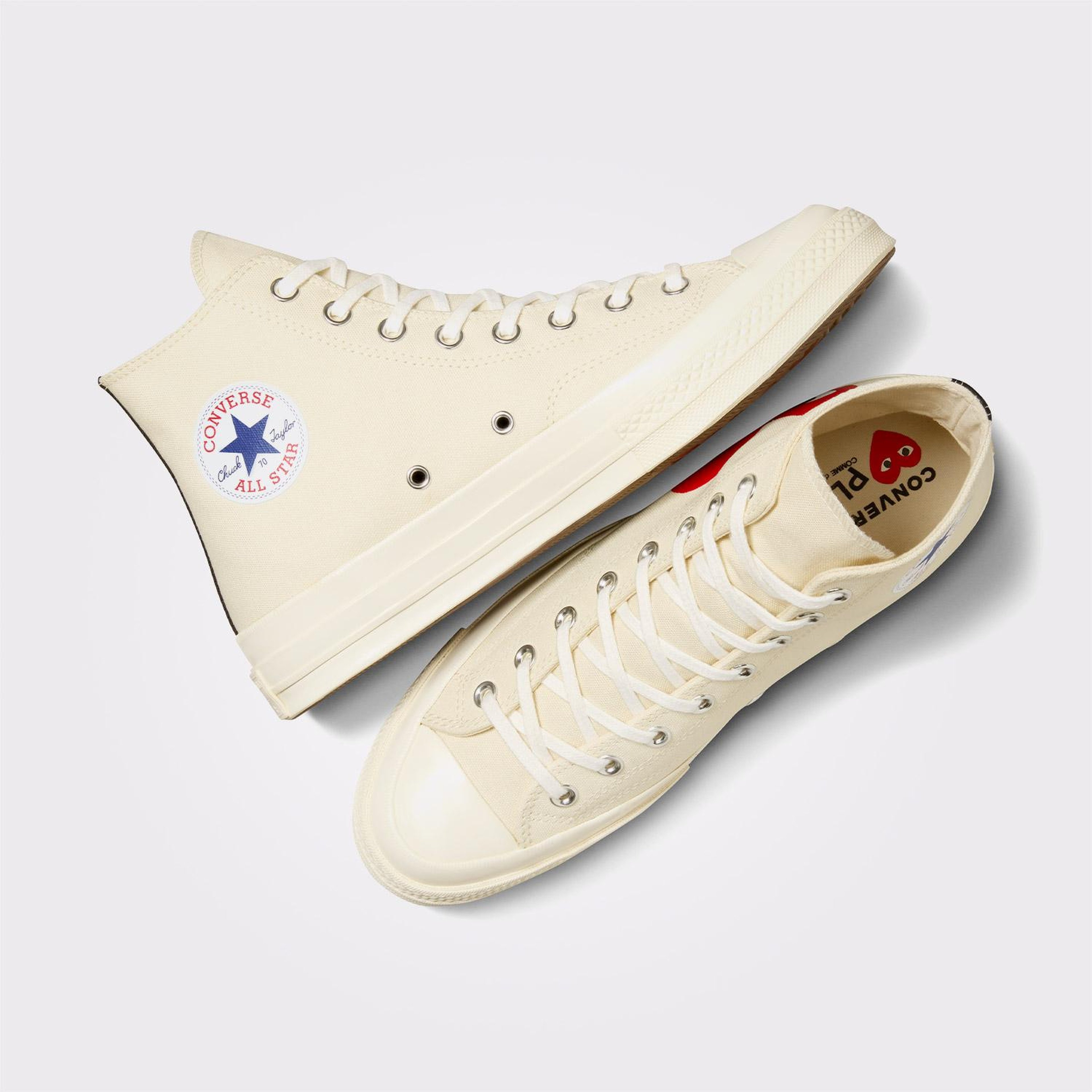 Converse X Comme Des Garçons Play Chuck 70 Unisex Krem Bilekli Sneaker