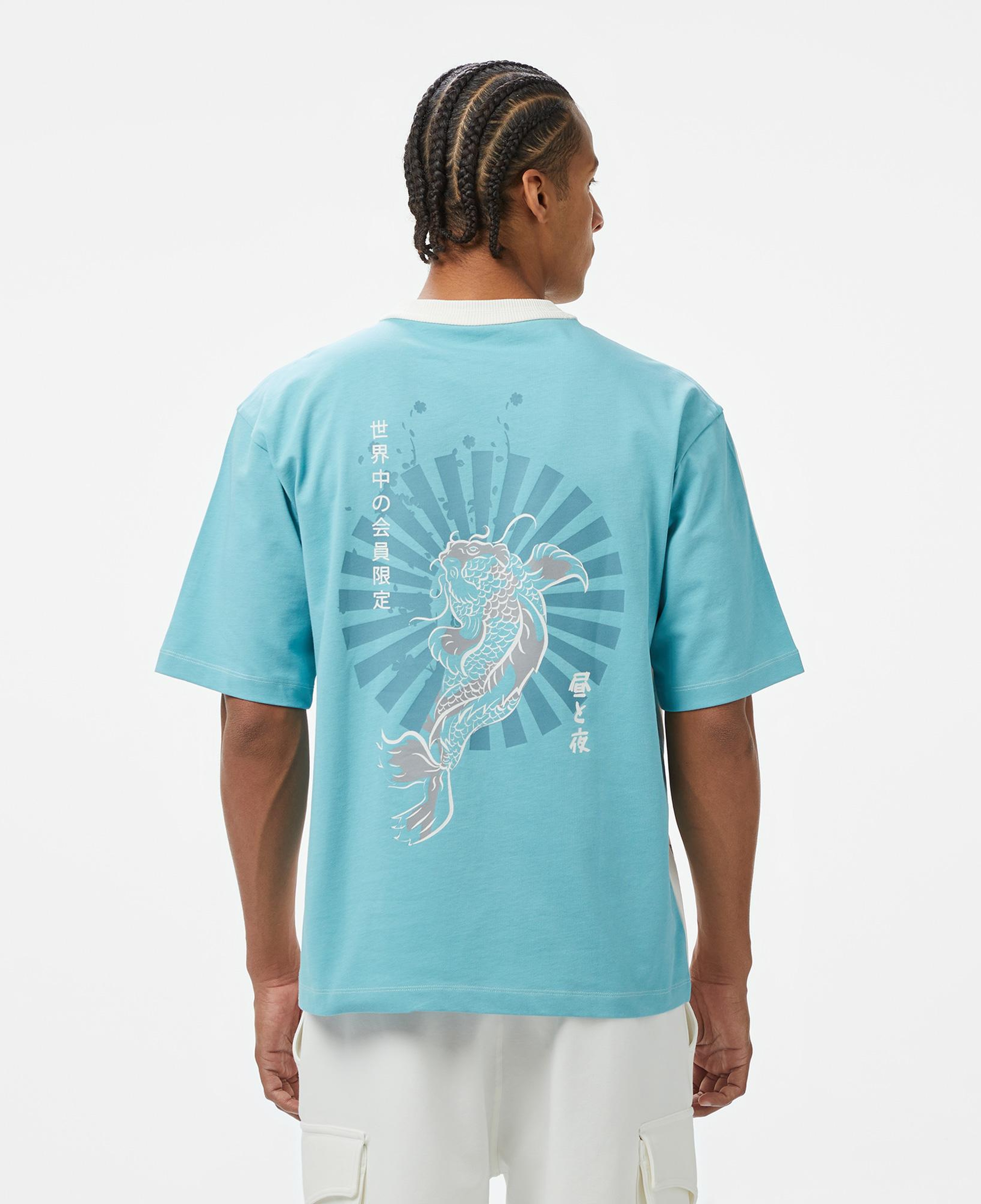 UNITED4 Erkek Mavi/Beyaz T-Shirt