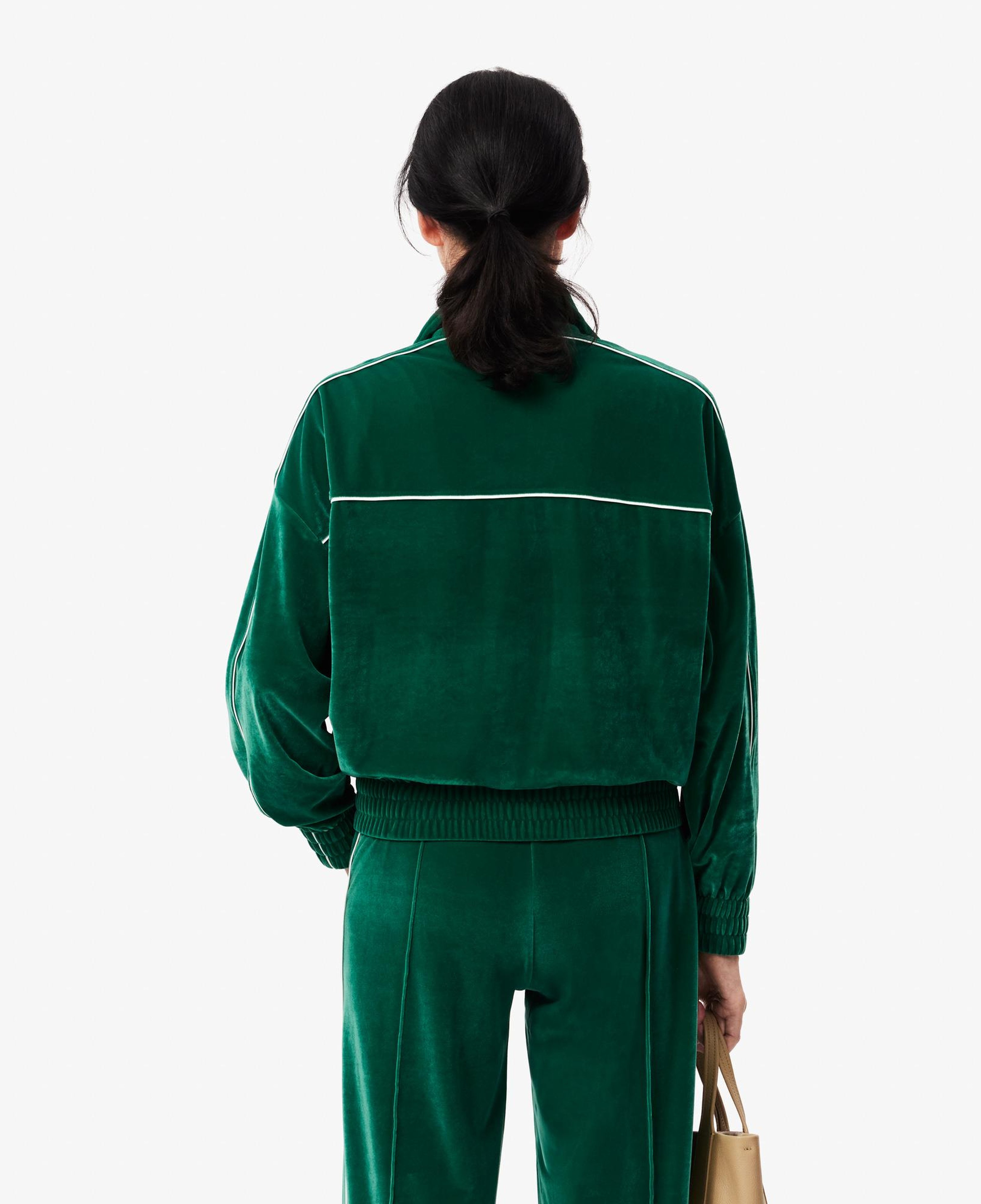 Kadın Oversize Fit Bisiklet Yaka Koyu Yeşil Sweatshirt