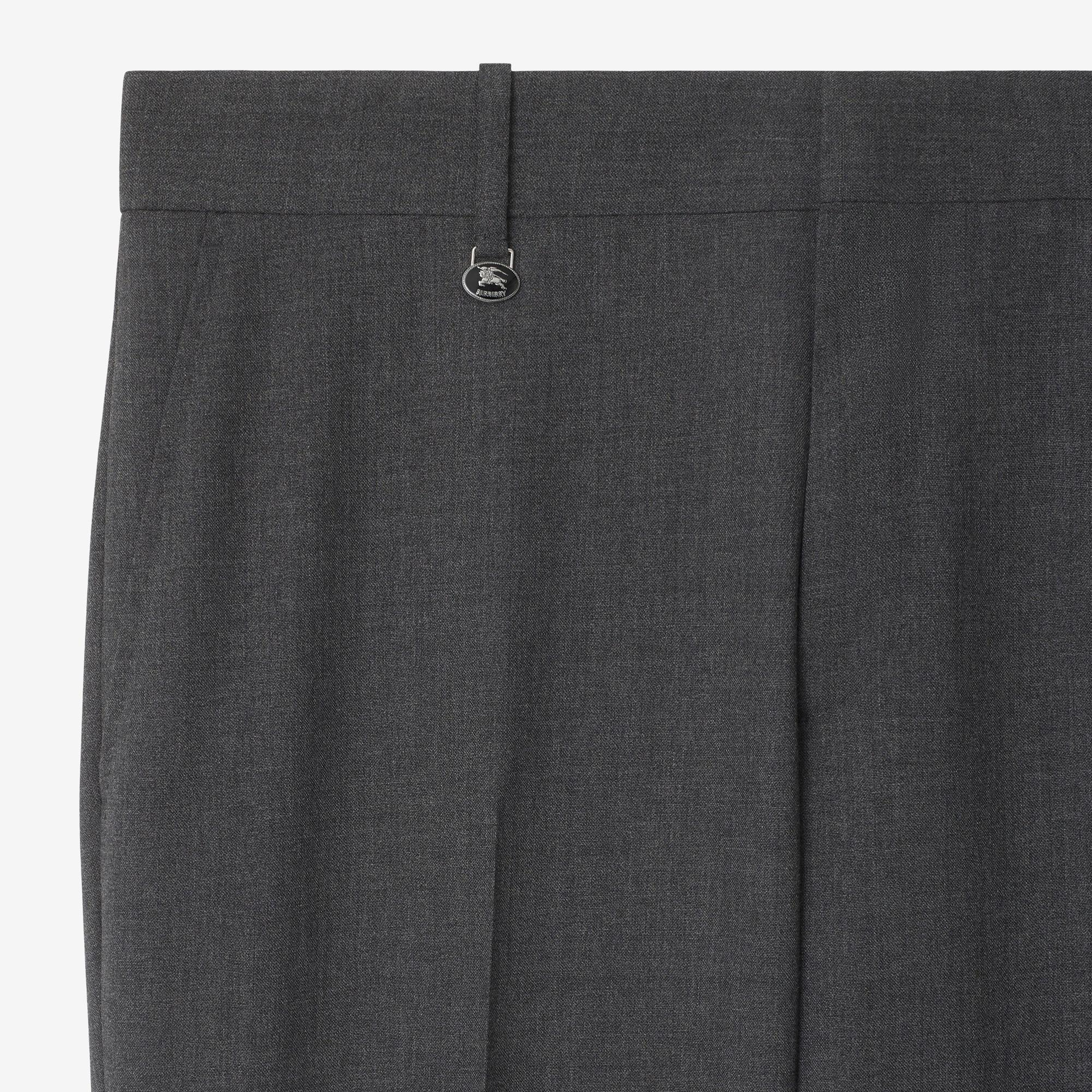Burberry Erkek Gri Yün Pantolon