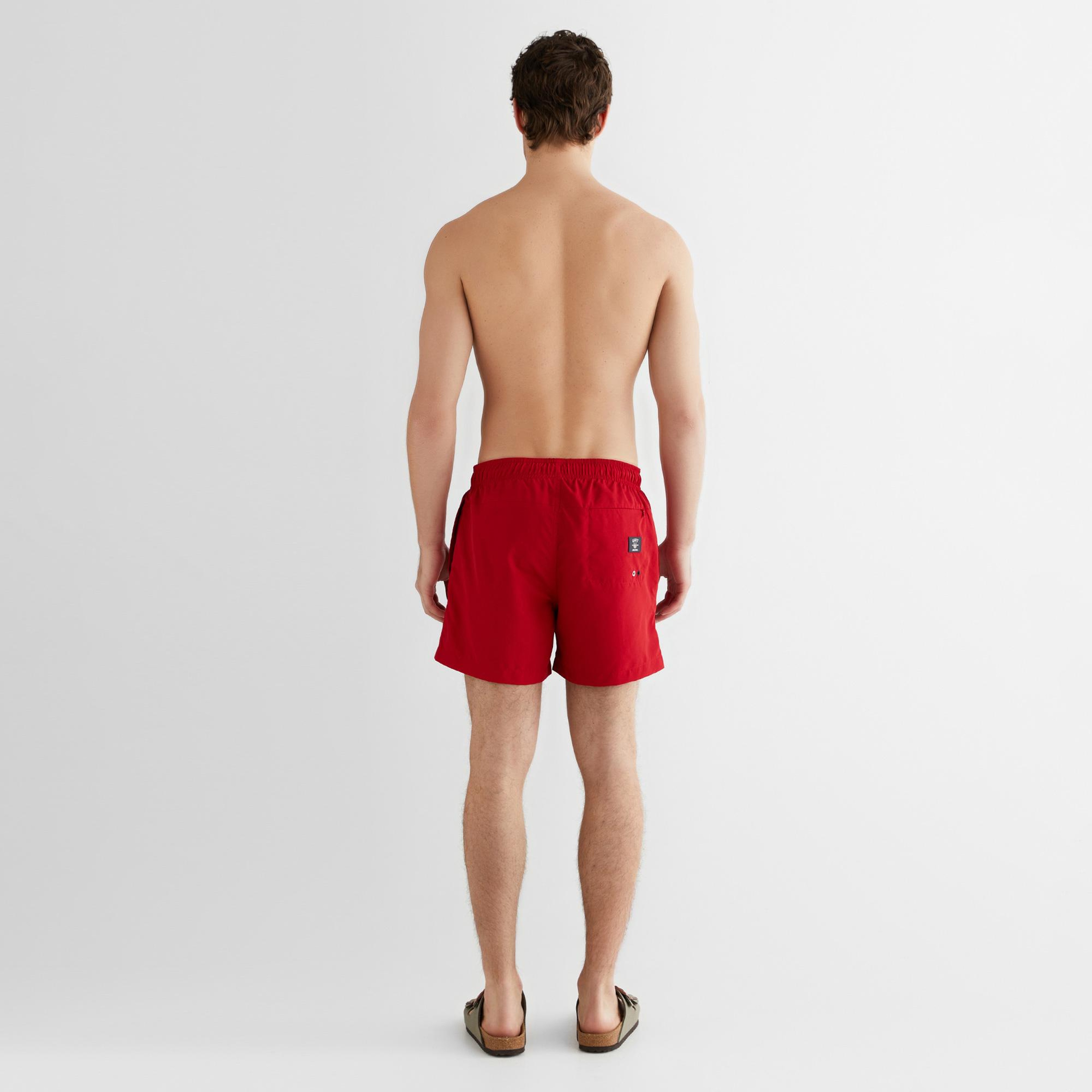 GANT Erkek Kırmızı Regular Fit Logolu Deniz Şortu