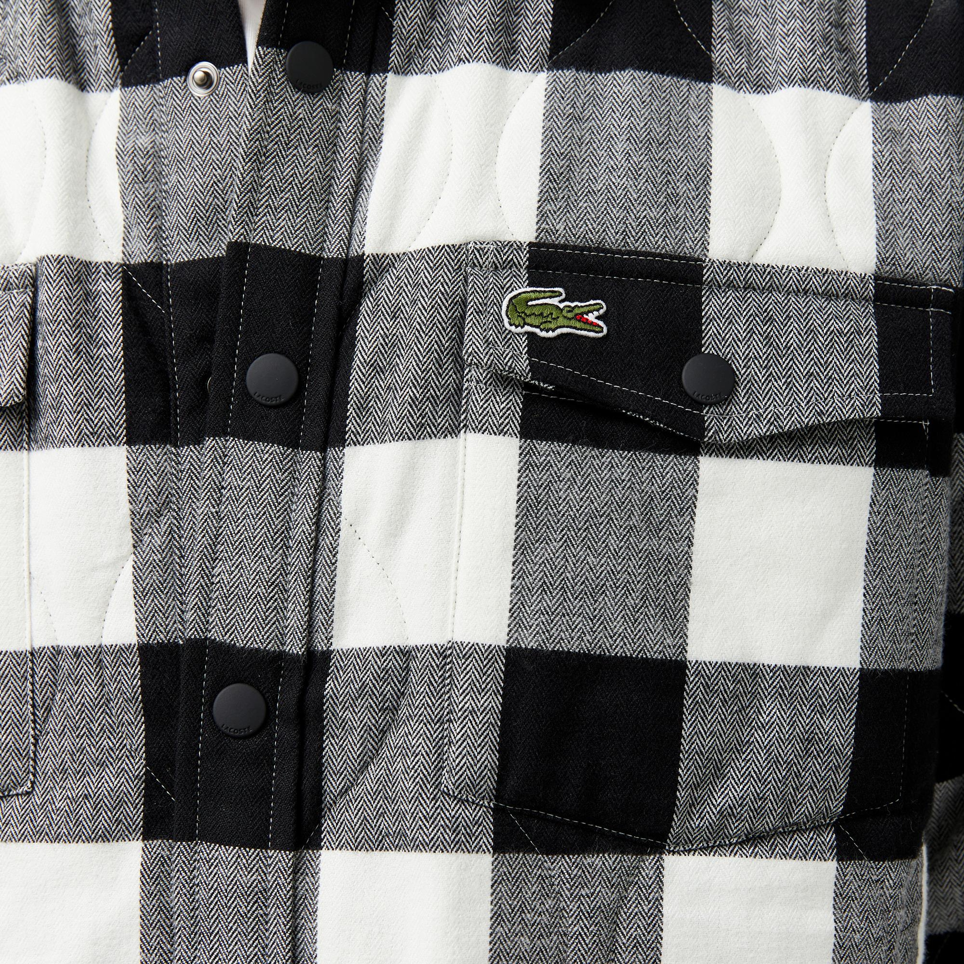 Lacoste Ekose Kareli Erkek Siyah Gömlek