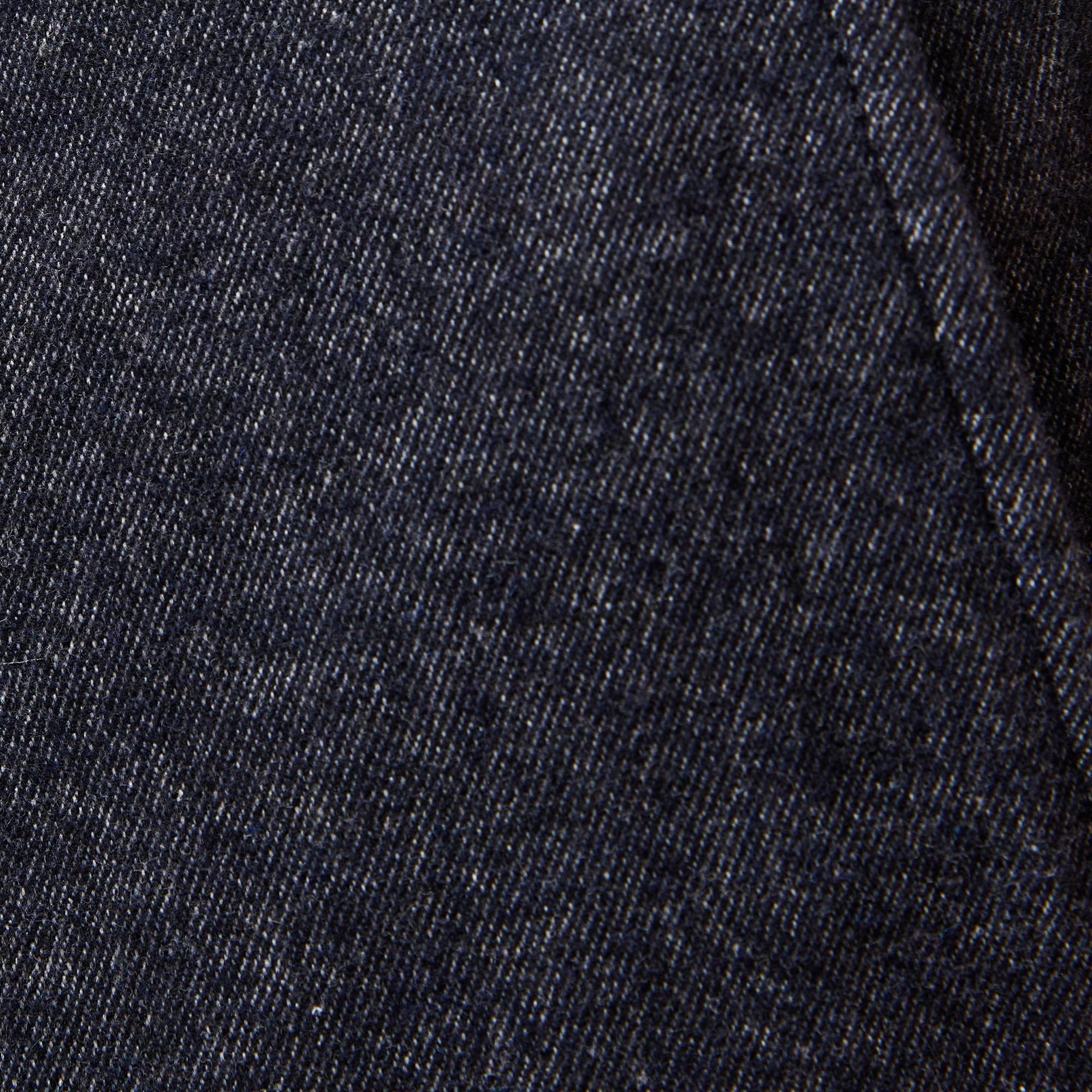 Erkek Tapered Fit Chino Lacivert Yün Karışımlı Pantolon