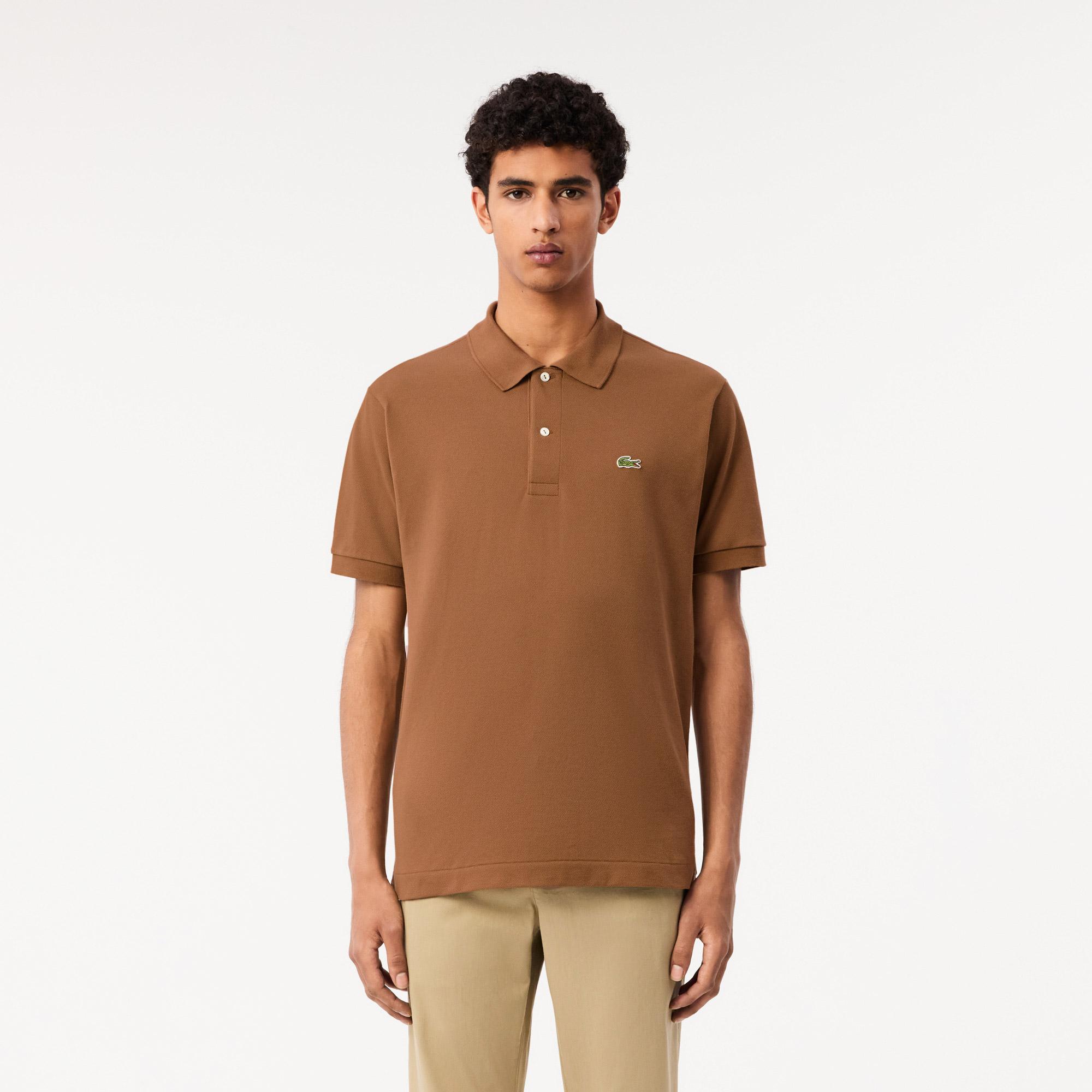 L.12.12 Erkek Classic Fit Kahverengi Polo
