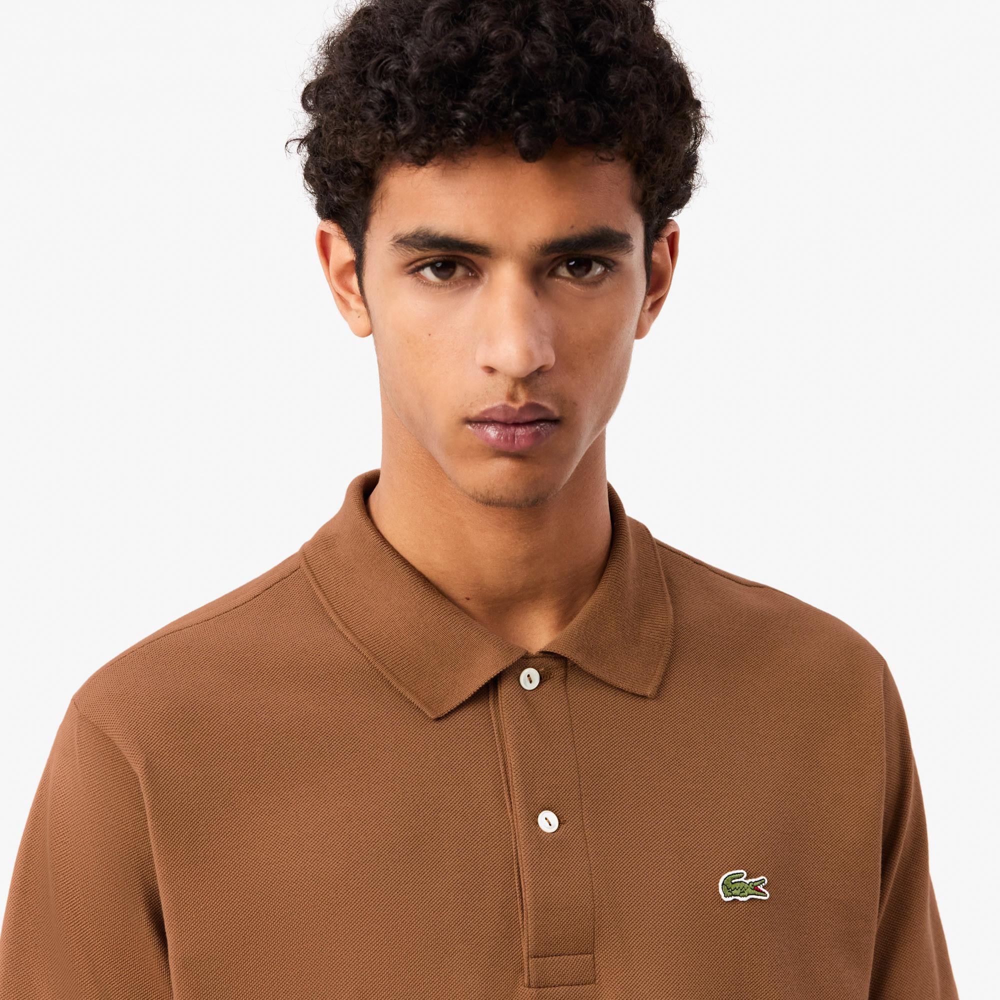L.12.12 Erkek Classic Fit Kahverengi Polo