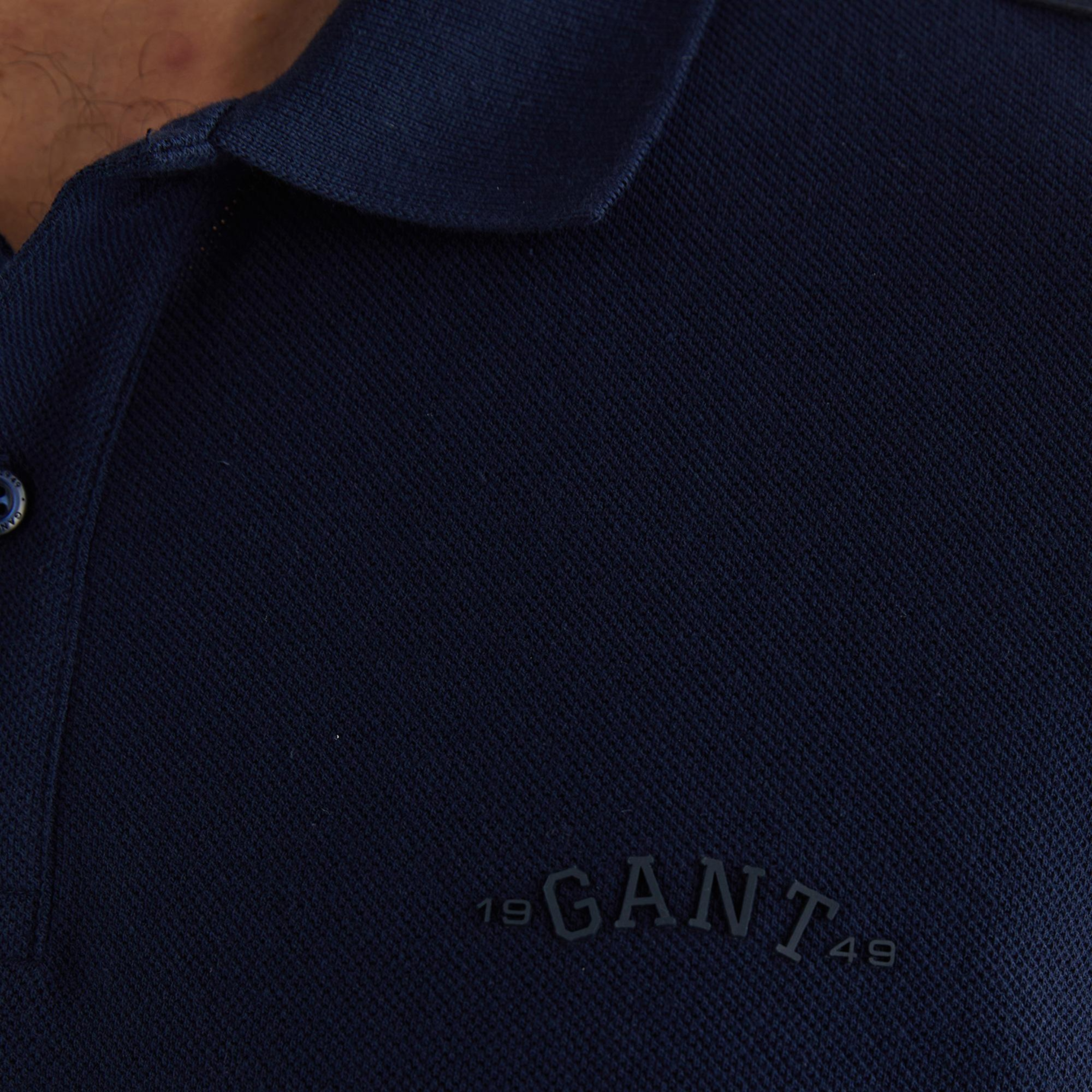 GANT Erkek Lacivert Regular Fit Logolu Polo