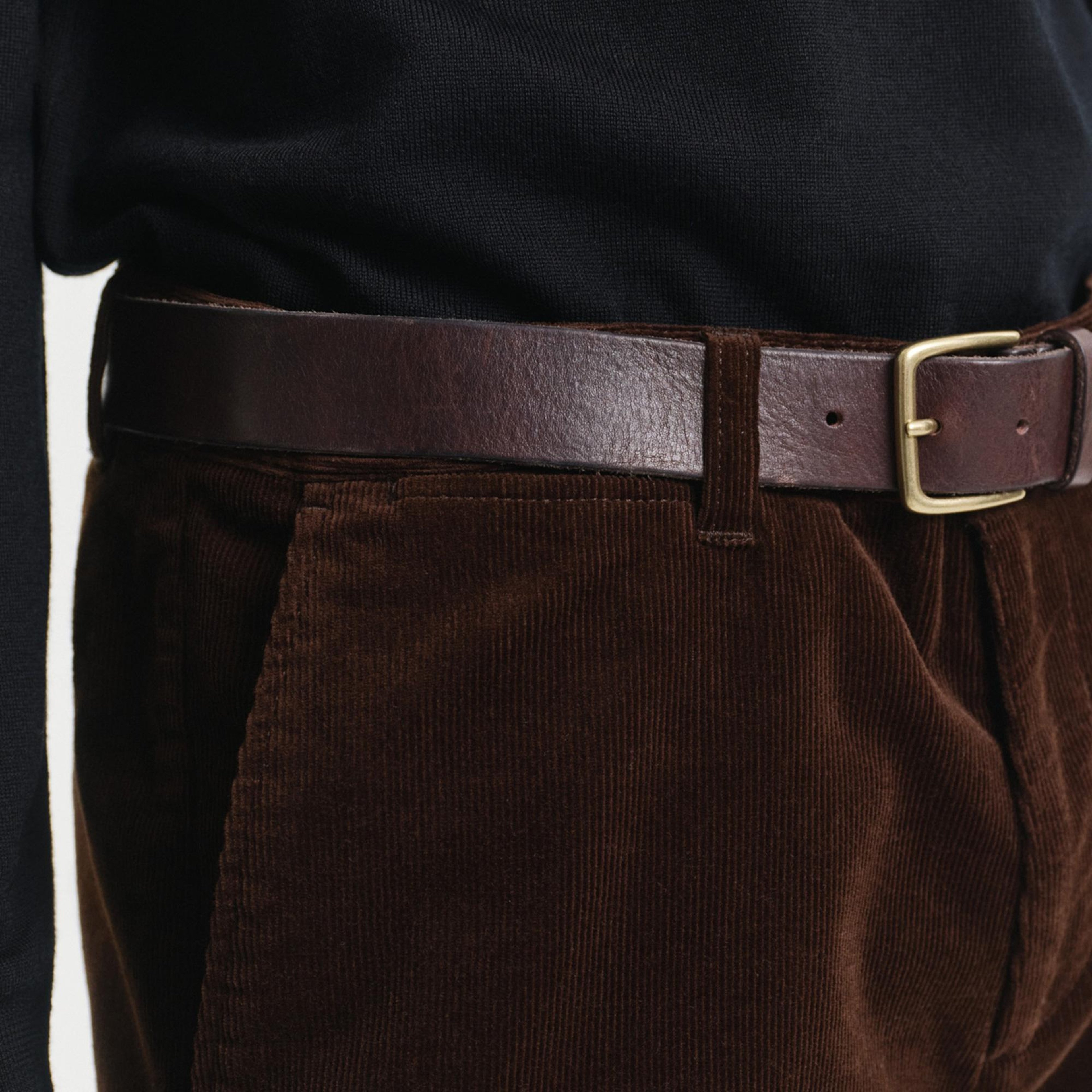 GANT Erkek Kahverengi Regular Fit Cord Chino Pantolon