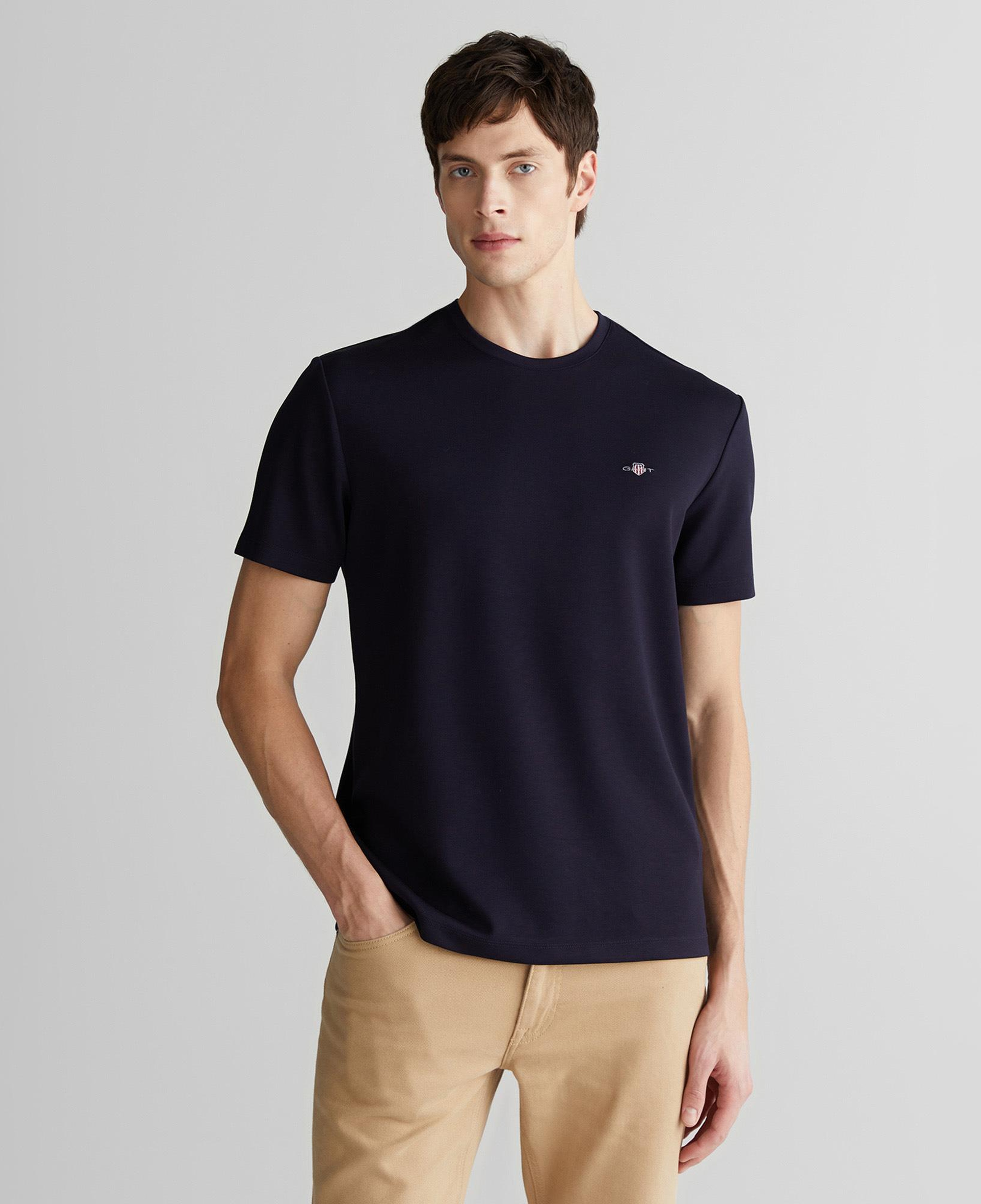GANT Erkek Lacivert Relaxed Fit Bisiklet Yaka T-Shirt