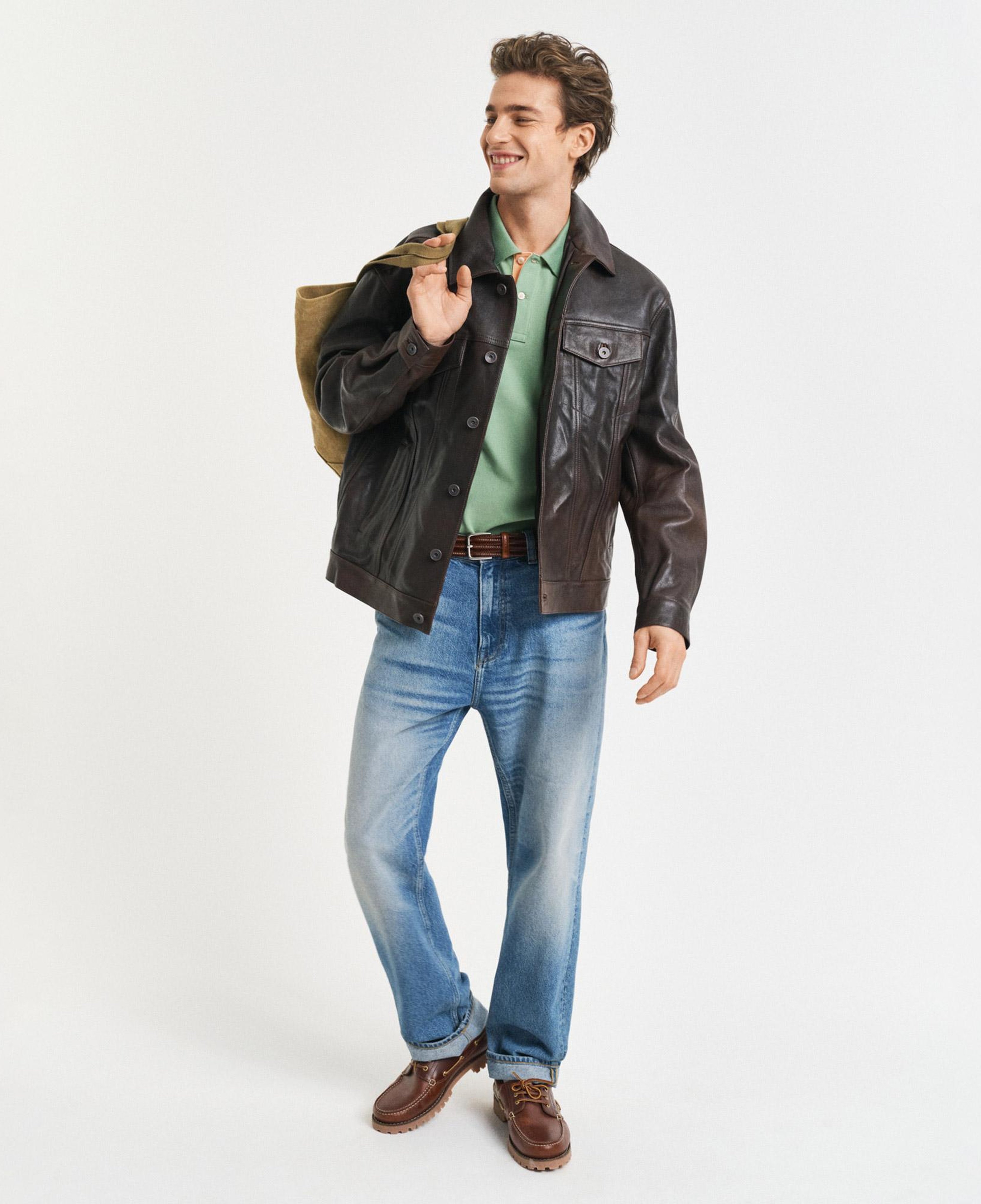 GANT Erkek Yeşil Regular Fit Polo Yaka T-Shirt