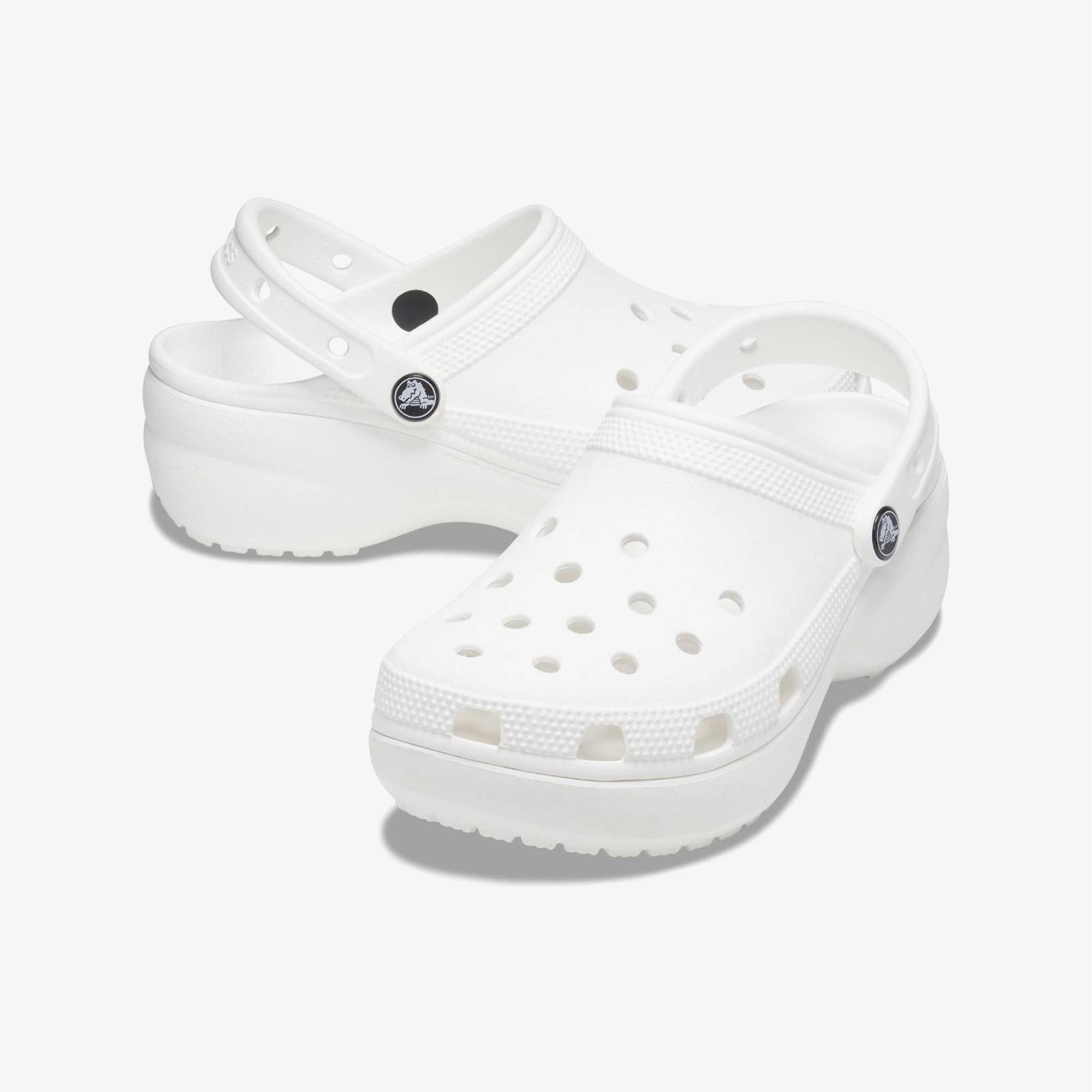 Crocs Classic Platform Clog Kadın Beyaz Terlik