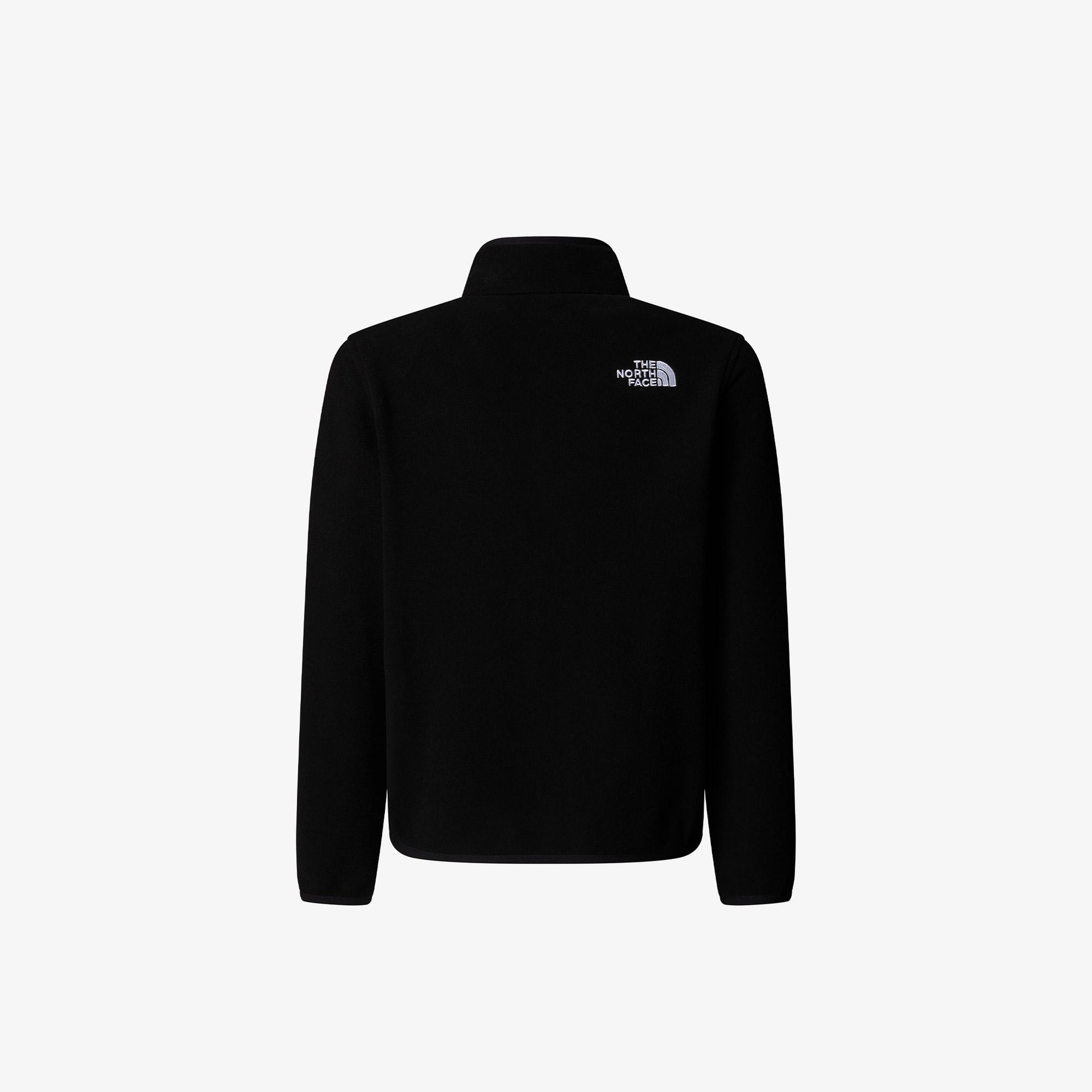 The North Face Teen Glacier 1/4 Zip Pullover Çocuk Siyah Polar Ceket