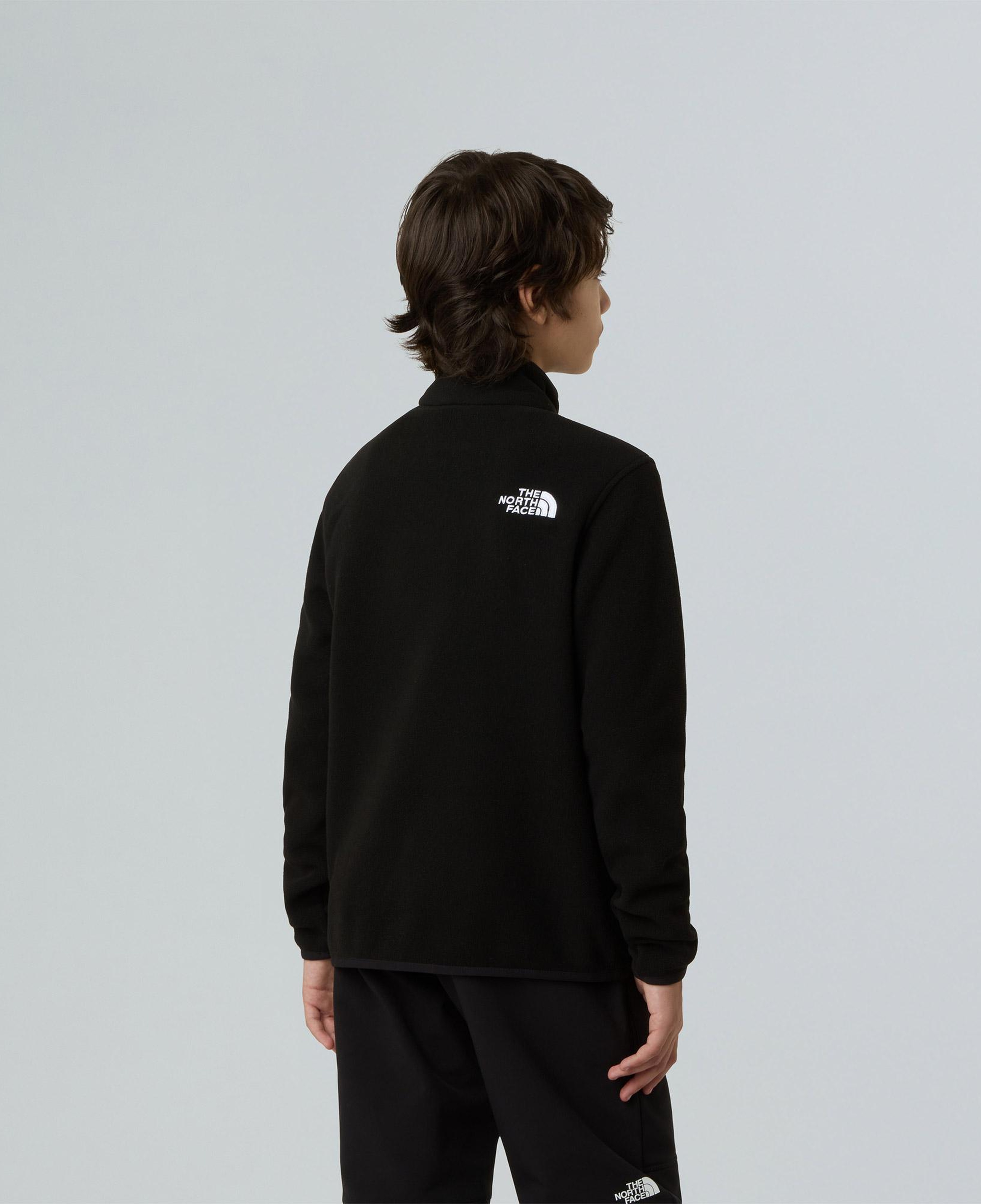 The North Face Teen Glacier 1/4 Zip Pullover Çocuk Siyah Polar Ceket