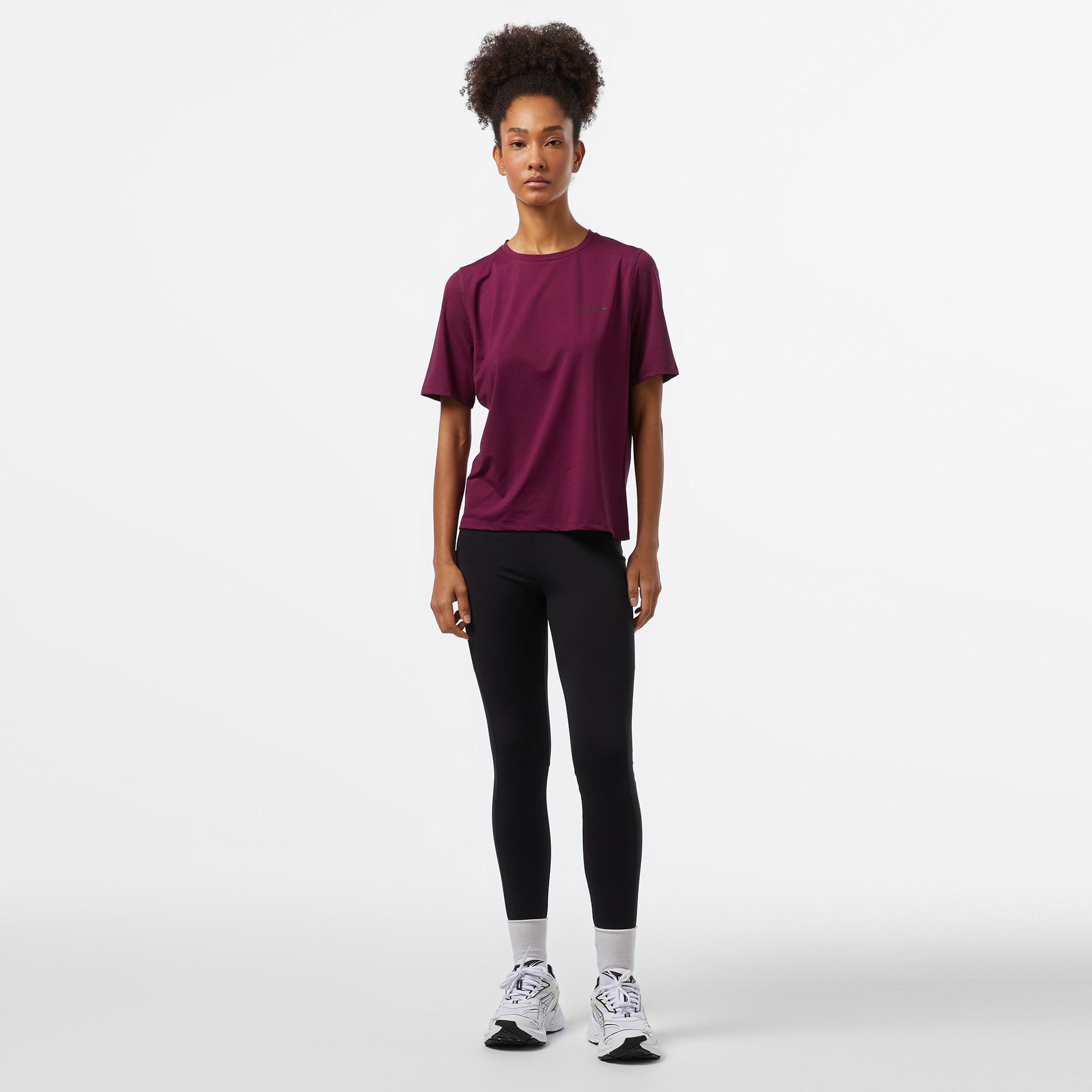UNITED4 Sport Kadın Bordo T-Shirt