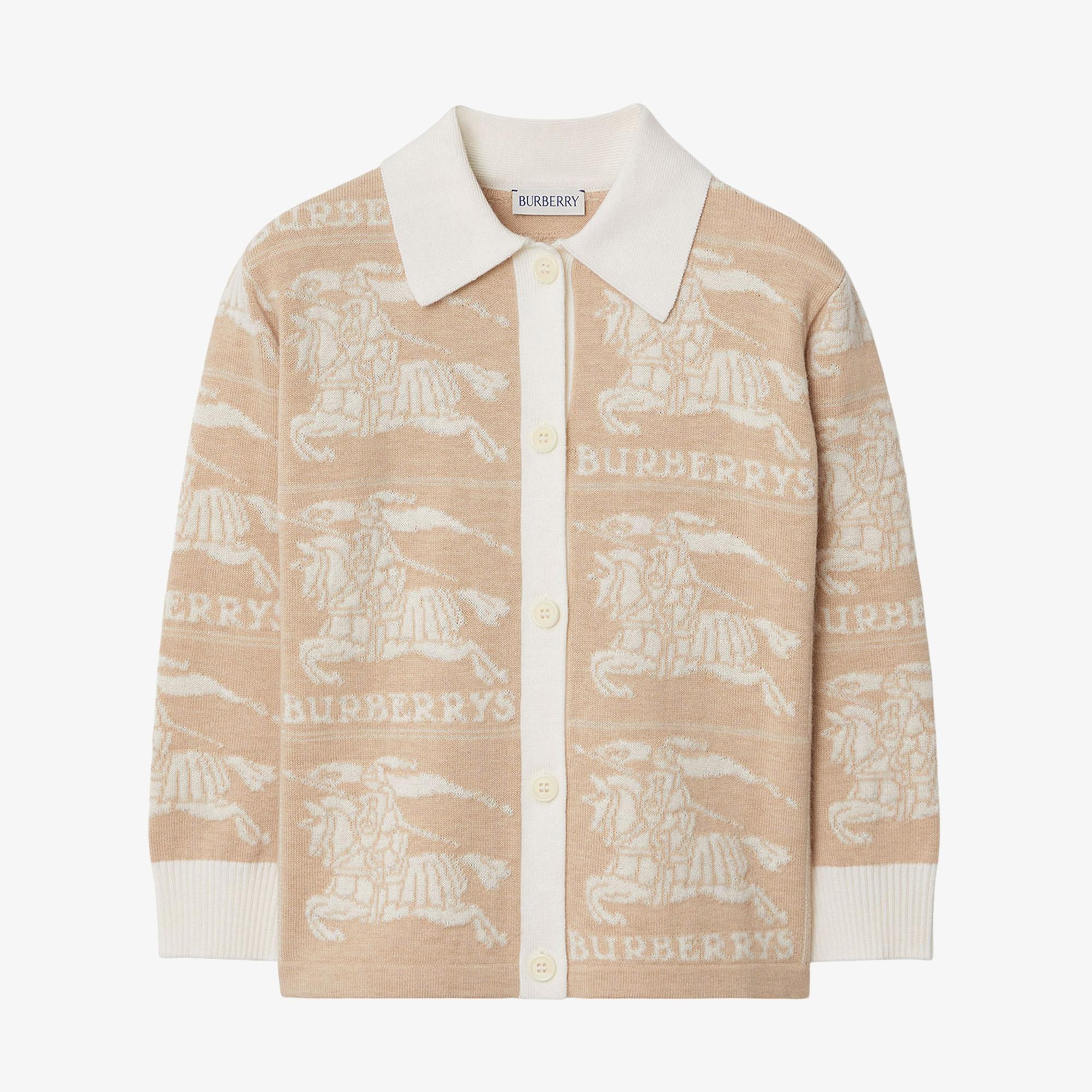 Burberry Çocuk Bej Yün Karışımlı Hırka