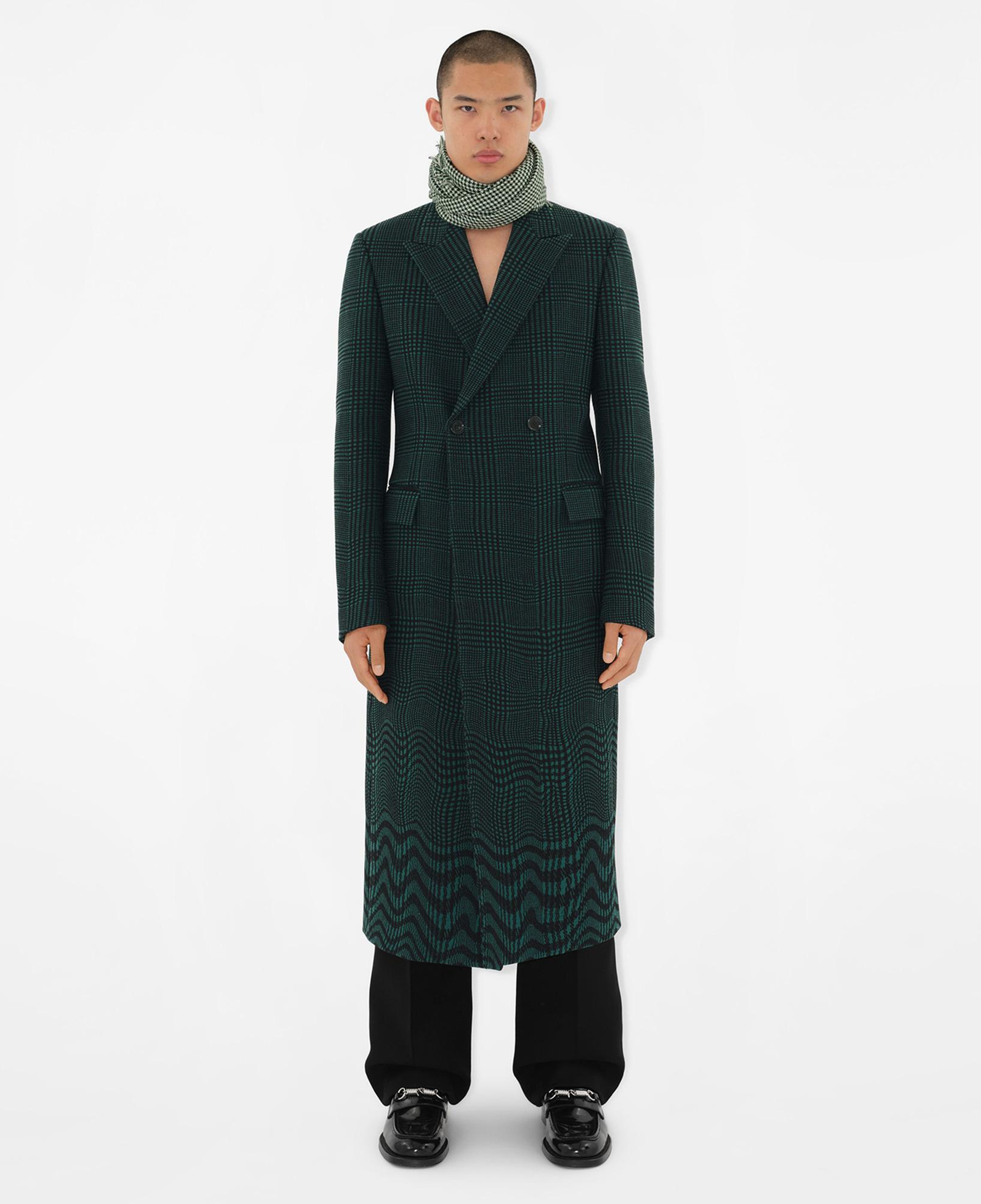 Burberry Unisex Yeşil Yün Karışımlı Atkı