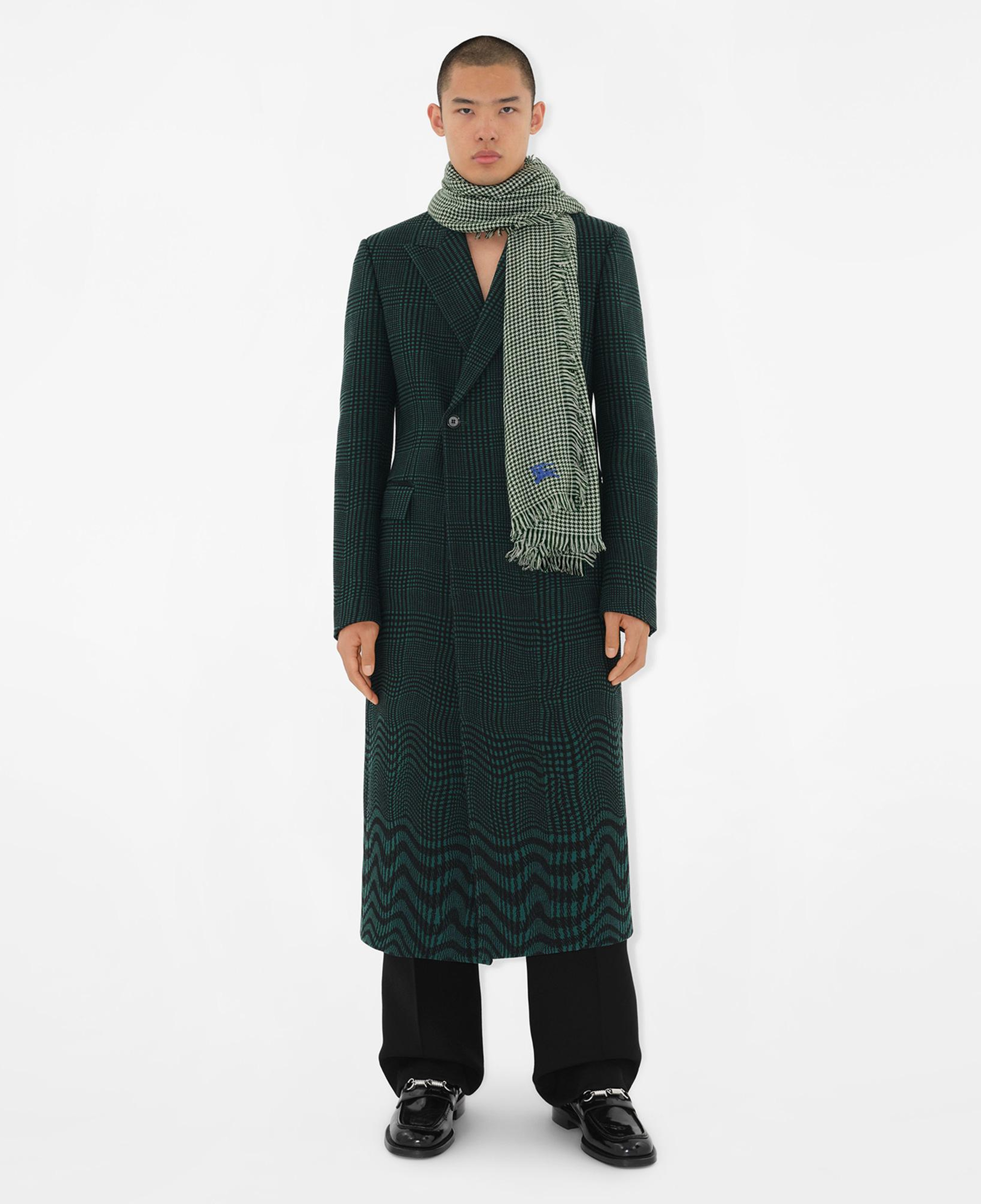Burberry Unisex Yeşil Yün Karışımlı Atkı