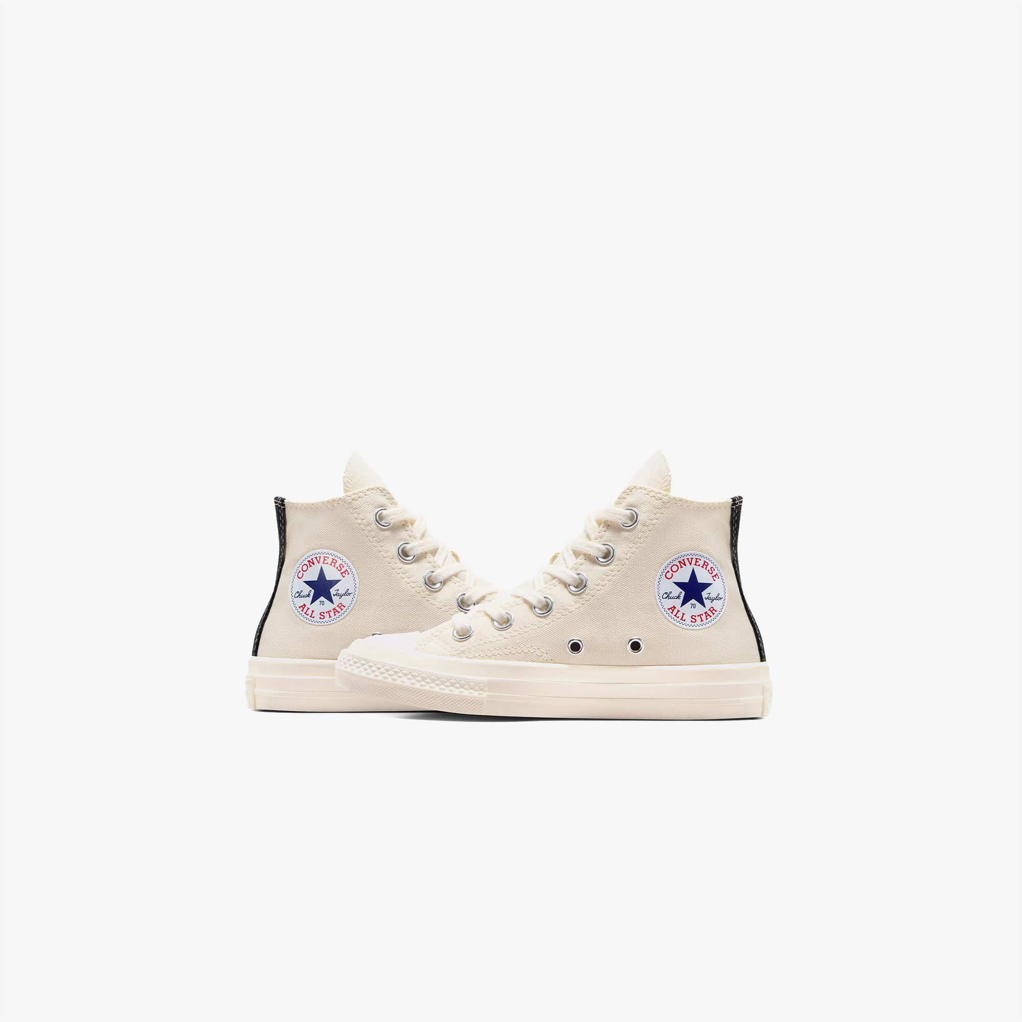 Converse X Comme Des Garçons Play Chuck 70 Çocuk Krem Bilekli Sneaker