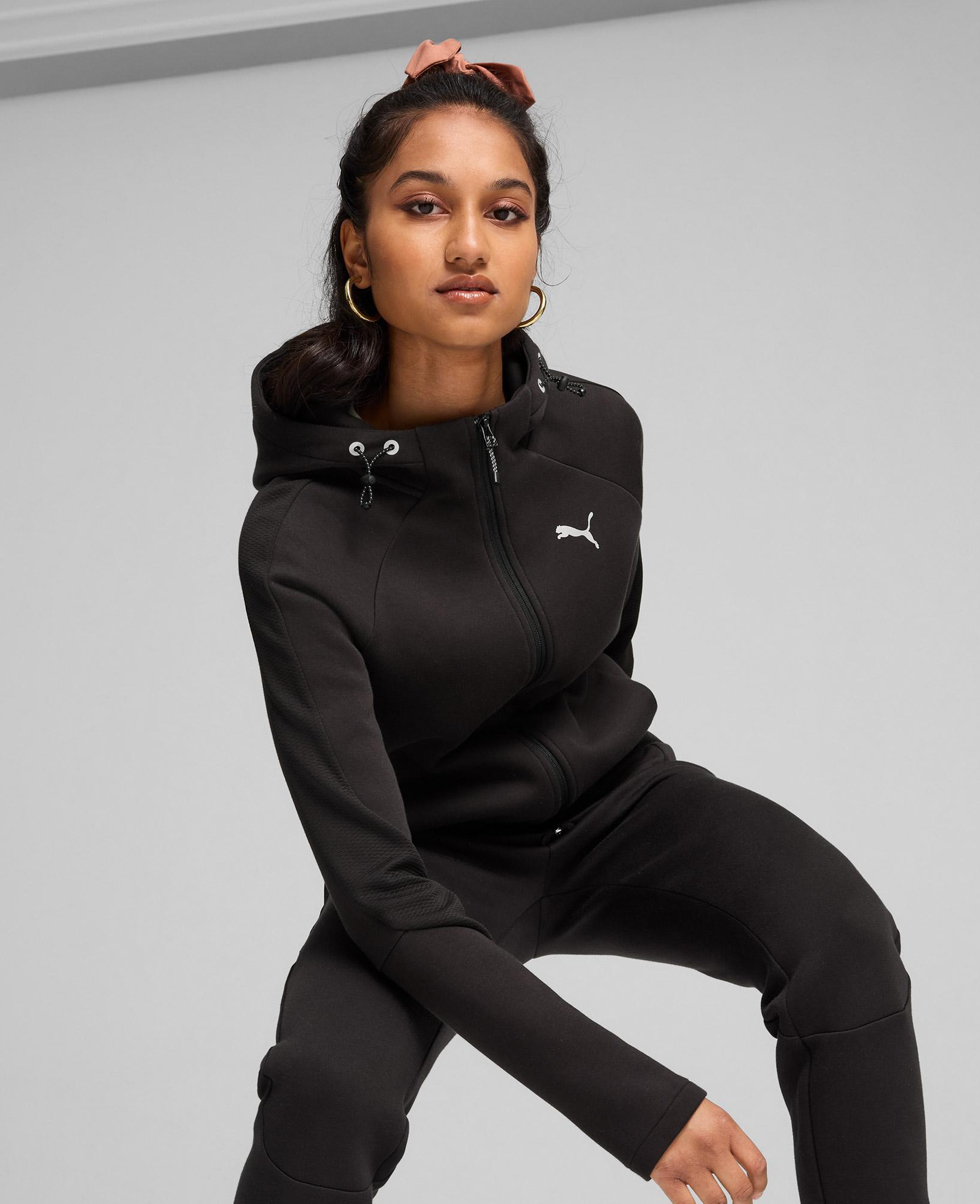 Puma Evostripe Full Zip Kadın Siyah Günlük Sweatshirt