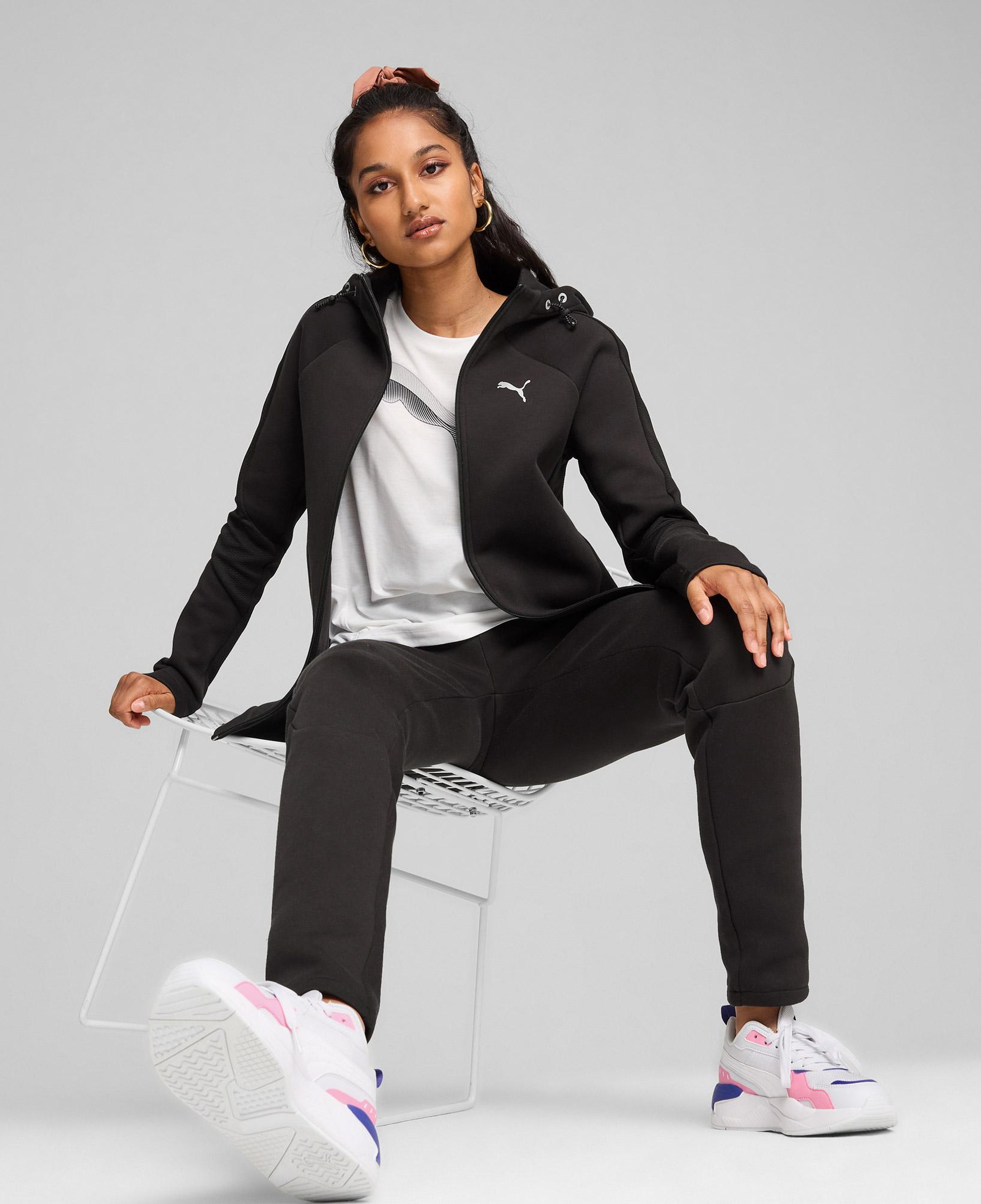 Puma Evostripe Full Zip Kadın Siyah Günlük Sweatshirt