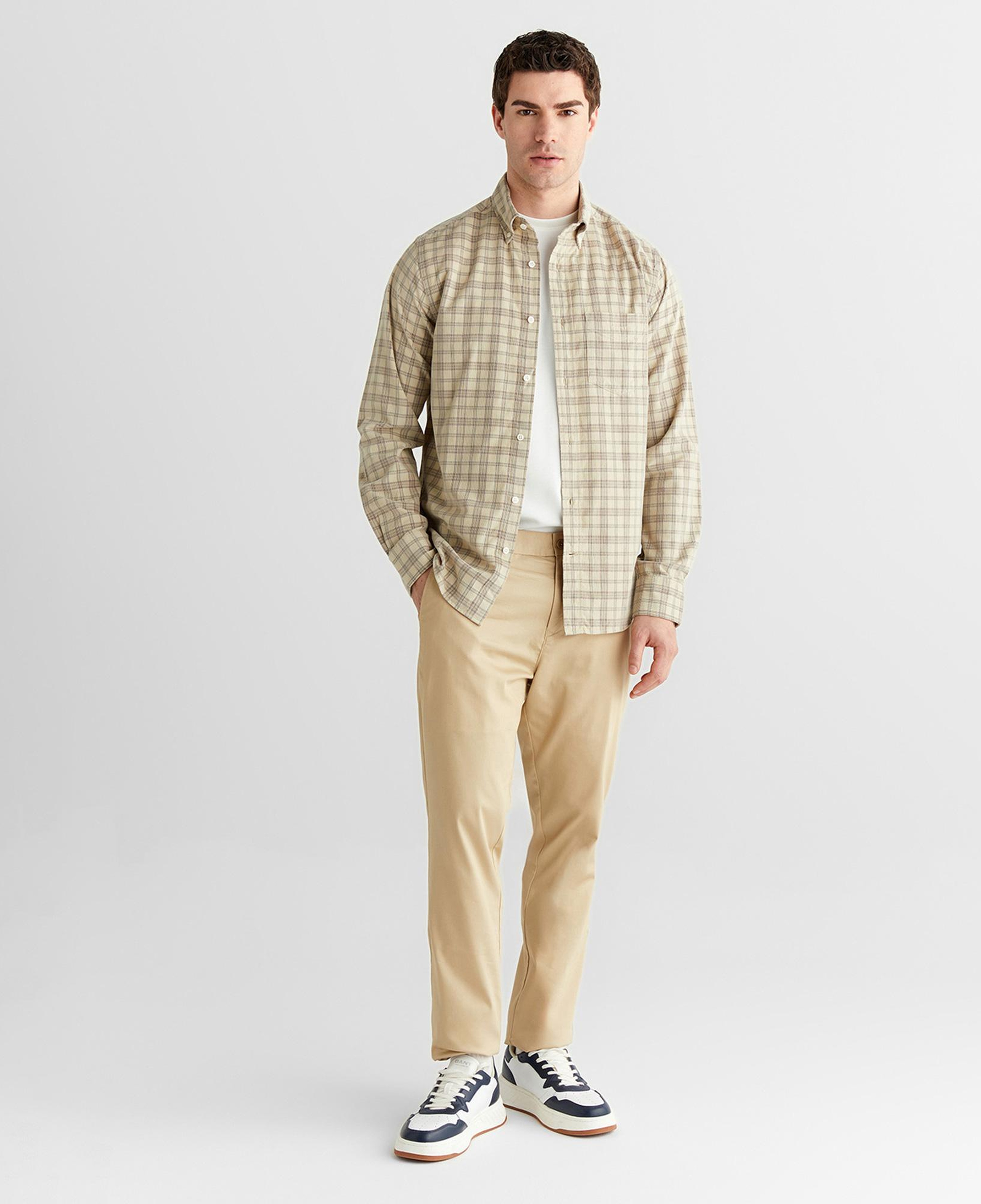 GANT Erkek Bej Regular Fit Düğmeli Gömlek